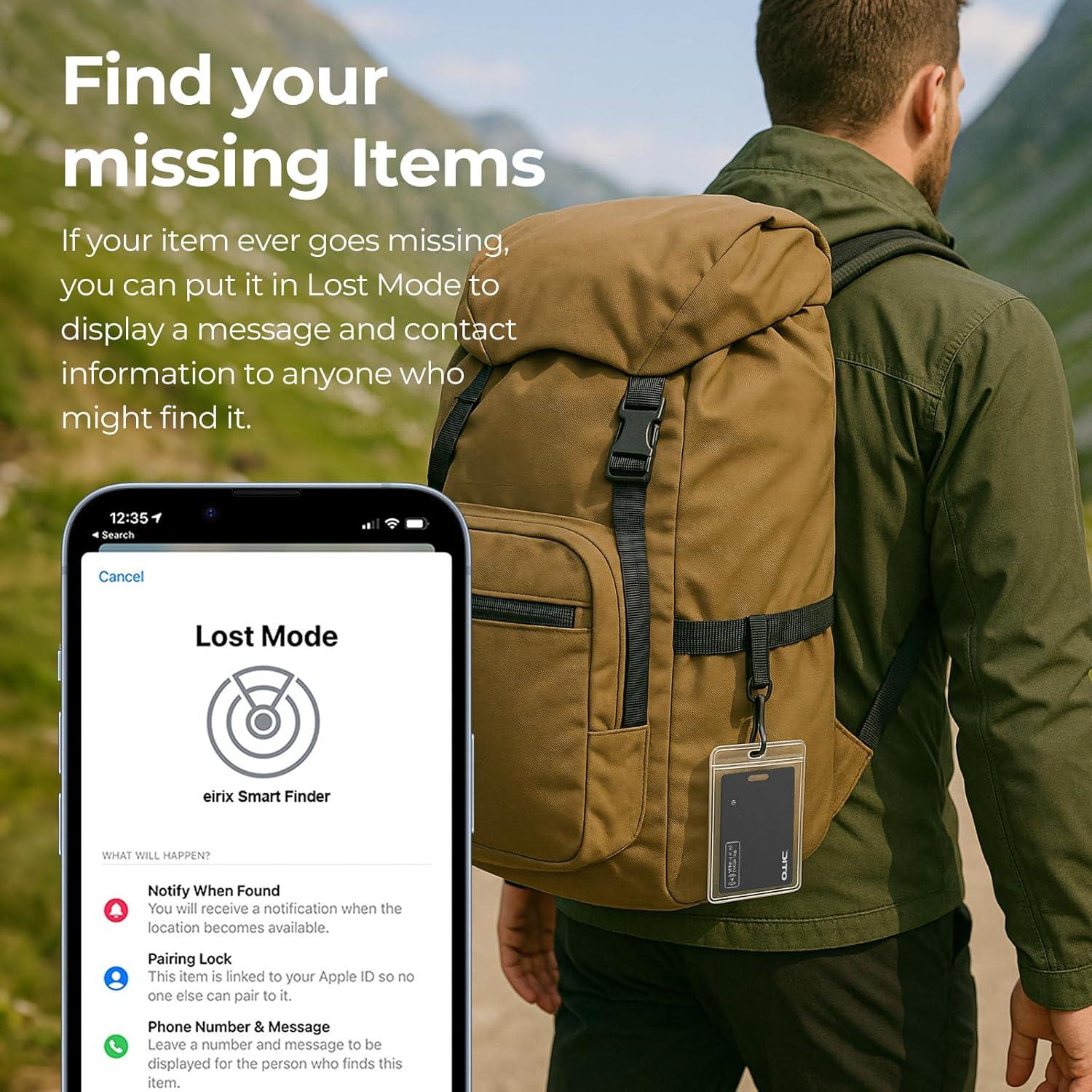 Rastreador Ultra Fino OTIC 1.7MM Recargable IP67 para iOS