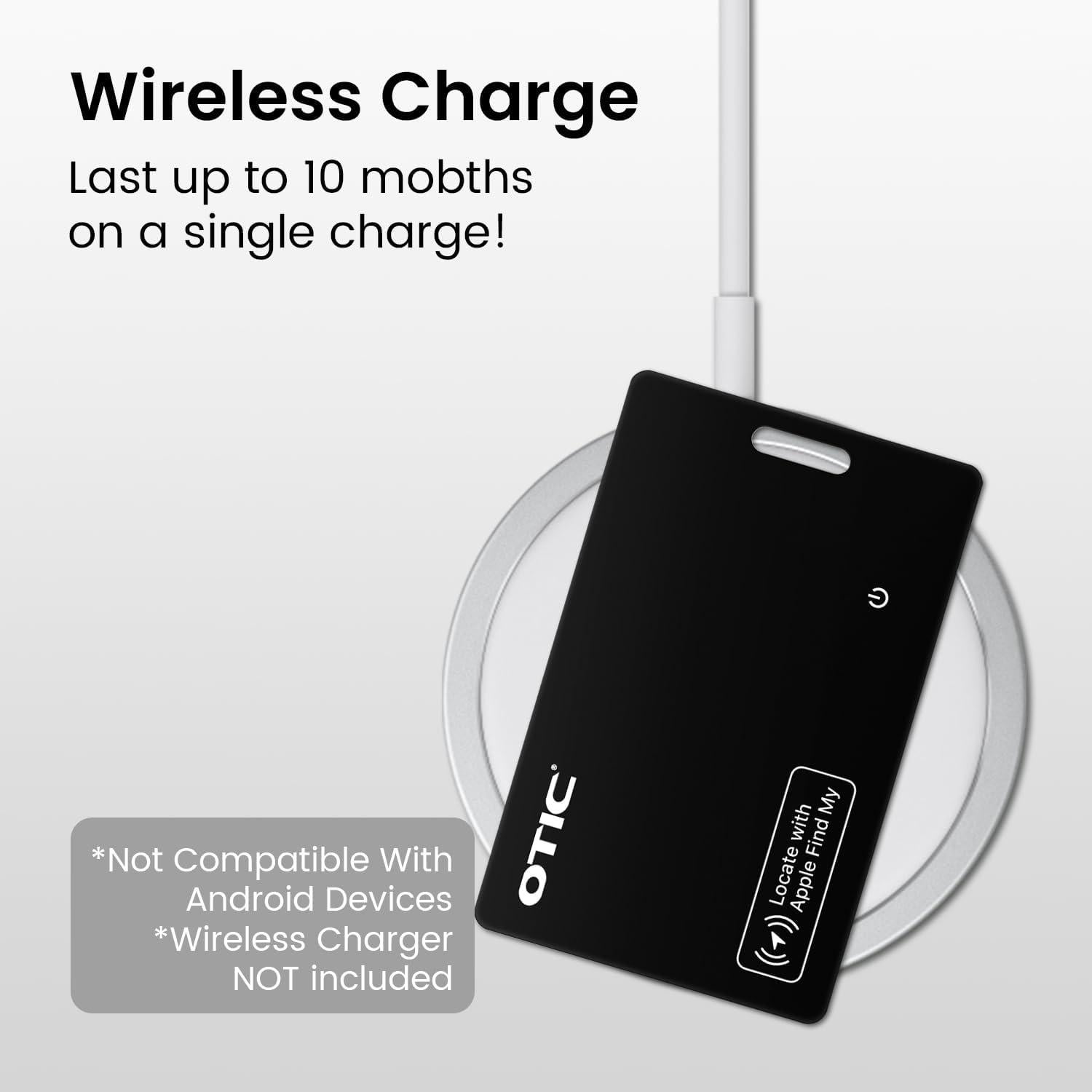 Rastreador Ultra Fino OTIC 1.7MM Recargable IP67 para iOS