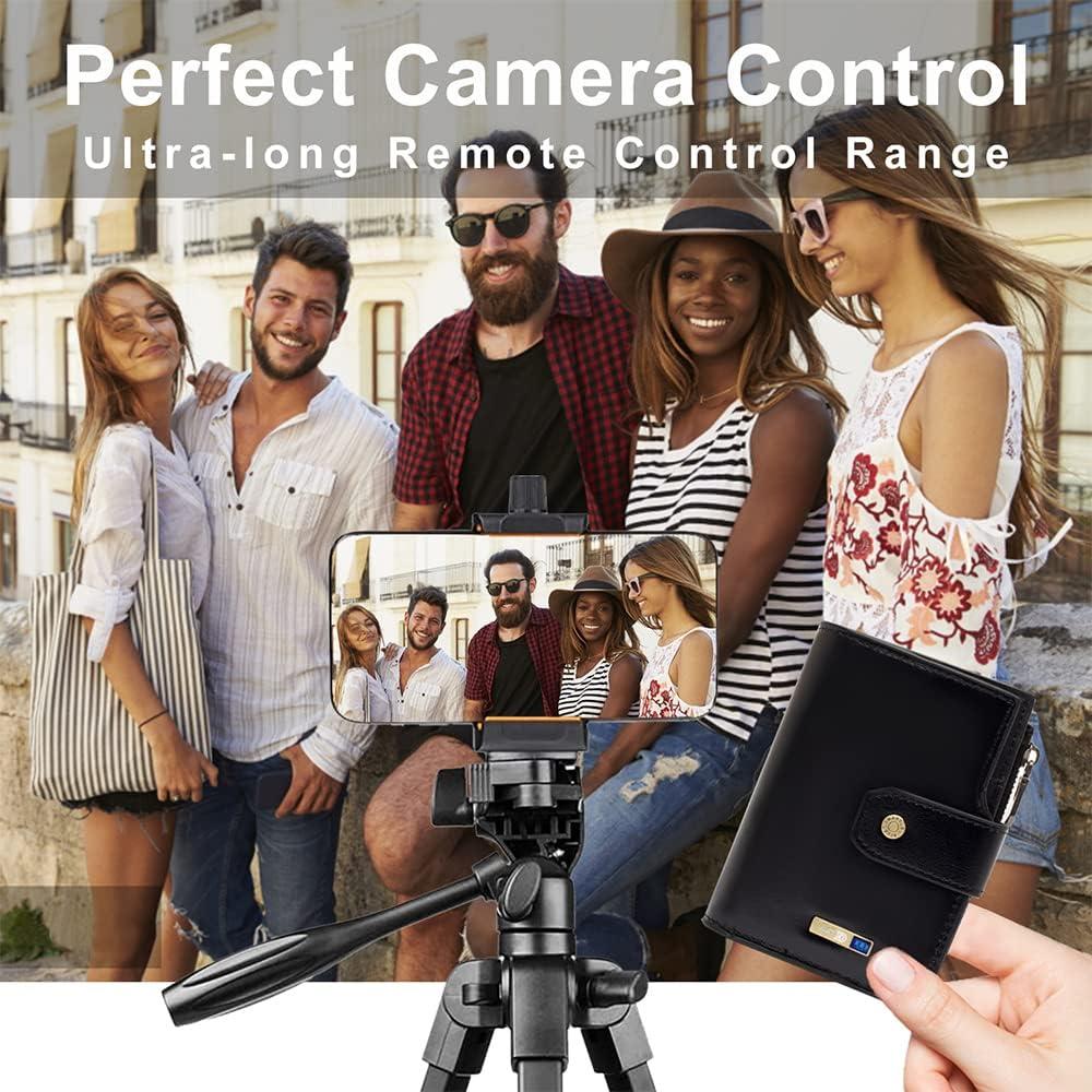 Billetera Bluetooth anti-pérdida cuero genuino negro