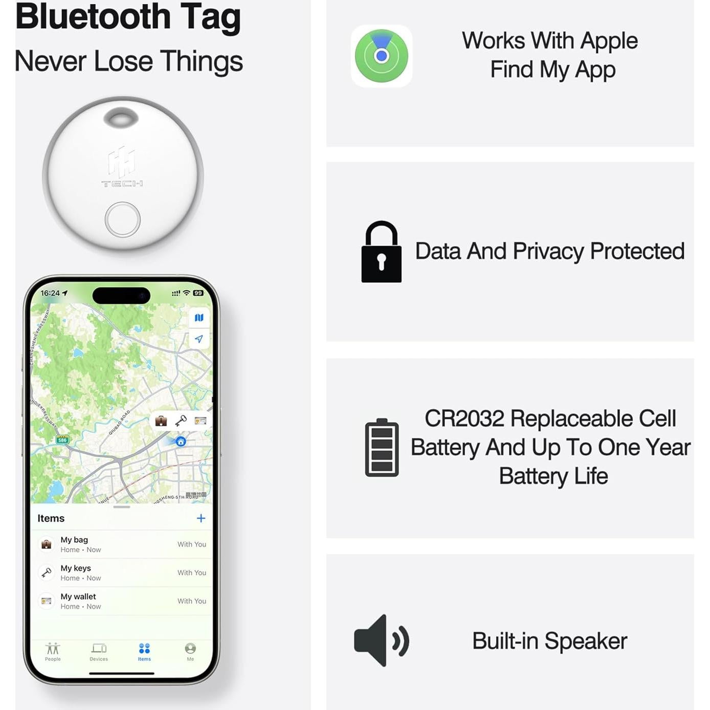 Etiqueta Inteligente HH-Tech HHTAG02 para iOS - Paquete de 3