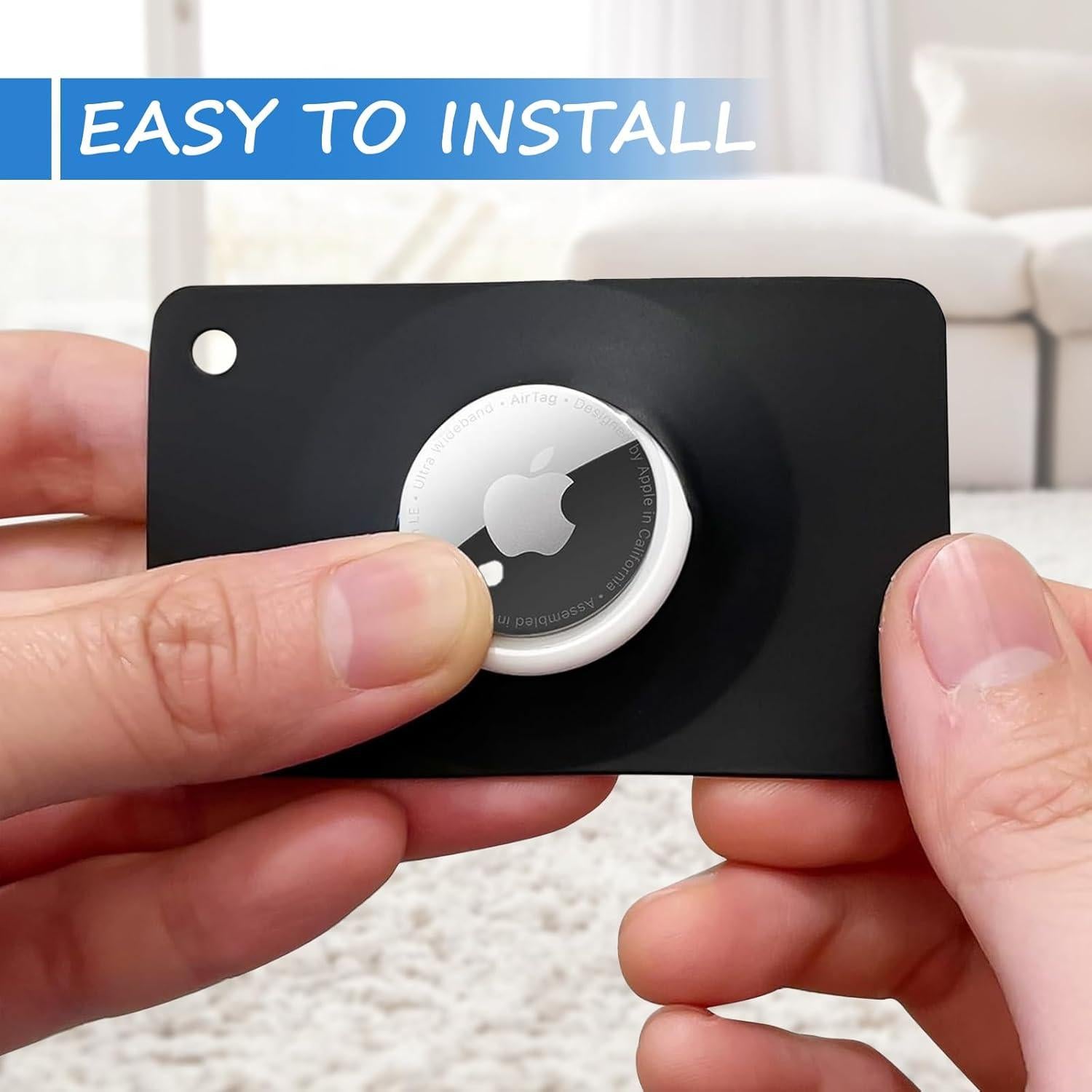 Soporte de Cartera para AirTag Heliqxwl Negro - 2 Pcs