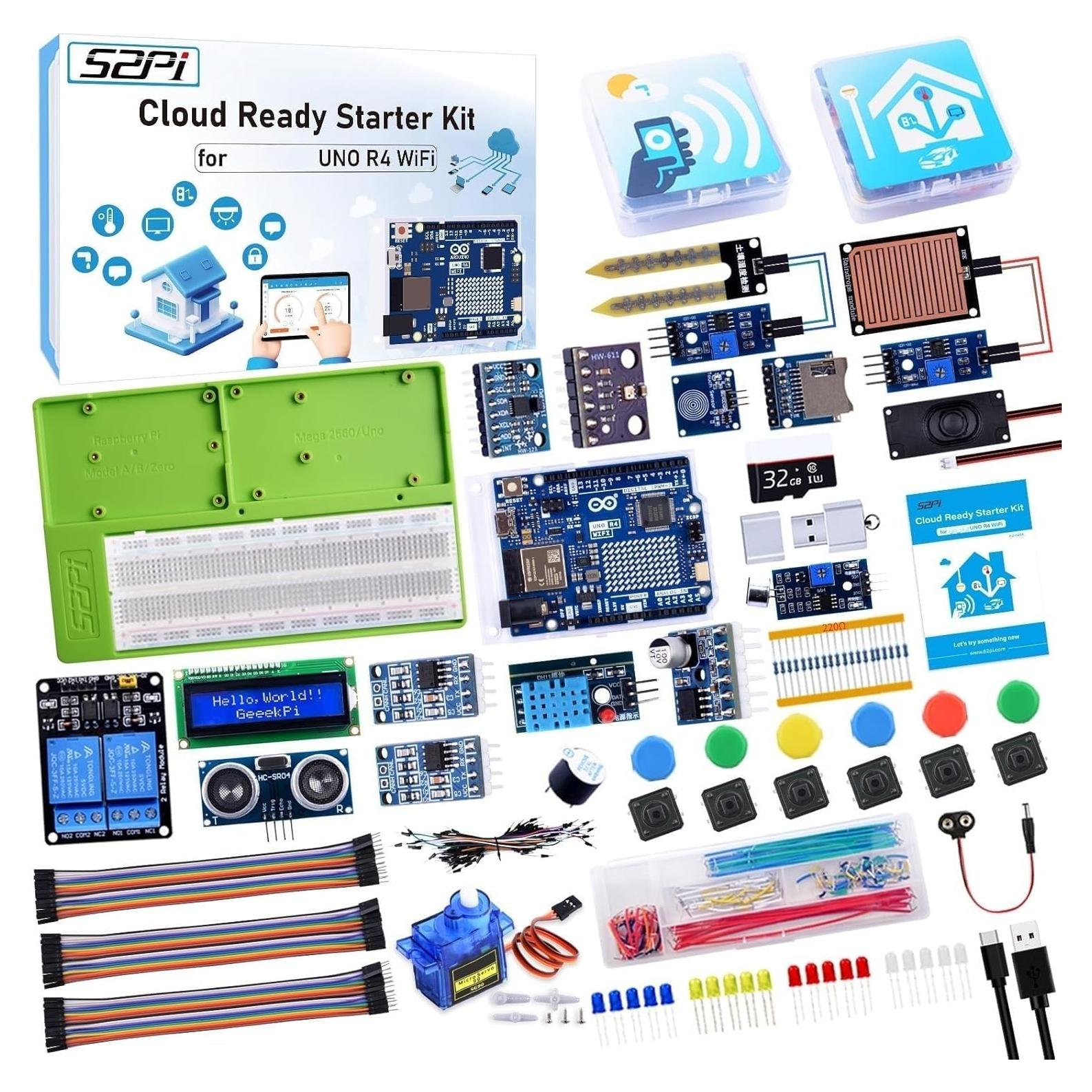 Kit de Inicio GeeekPi UNO R4 WiFi Bluetooth IoT 0.94kg