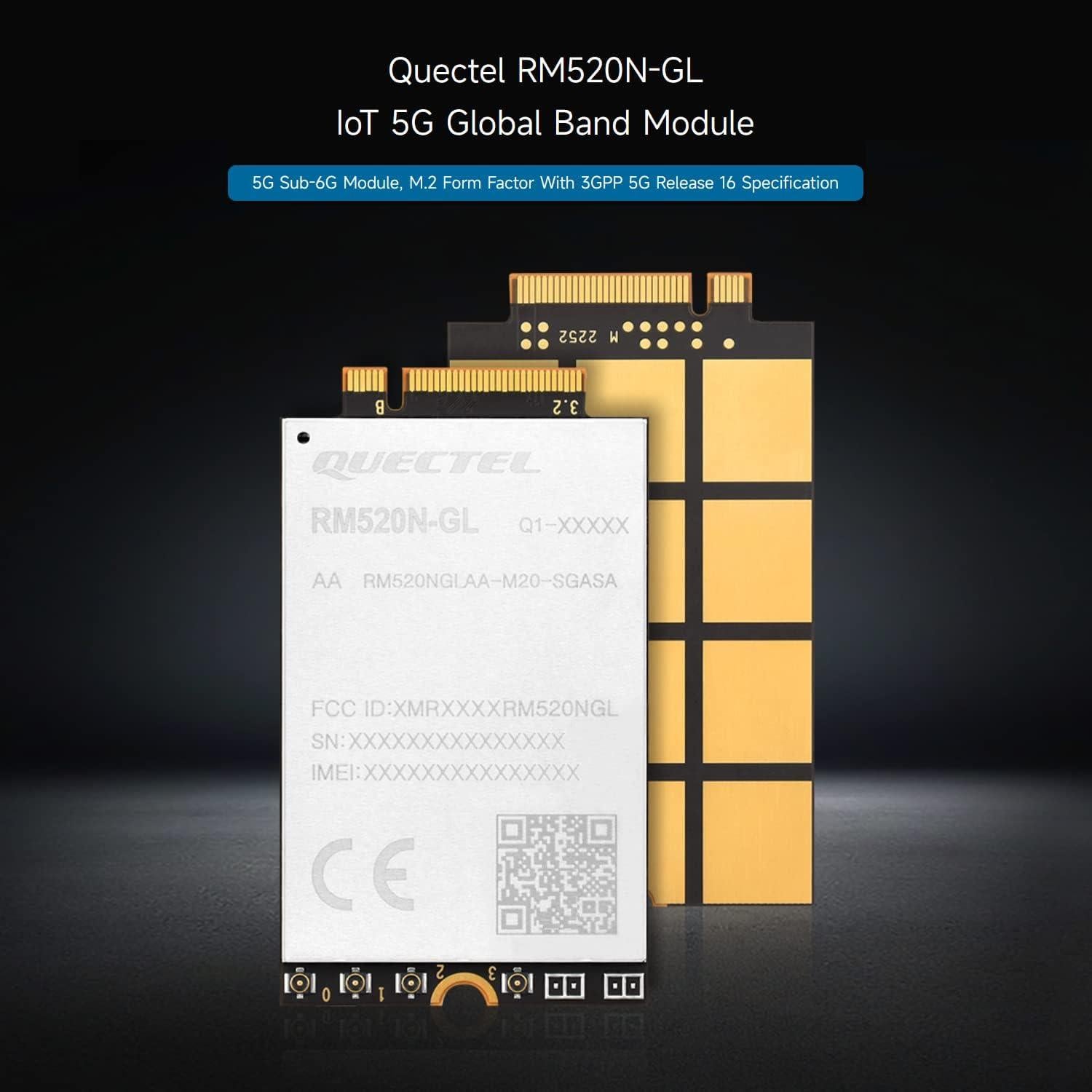 Módulo 5G Waveshare RM520N-GL M.2 Sub-6G para IoT