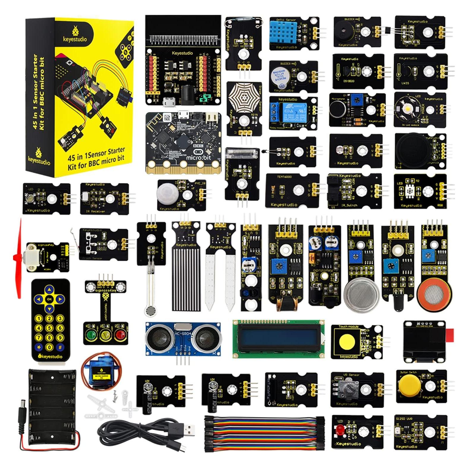 Kit de Inicio 45 Sensores Keyestudio Micro:bit V2.2