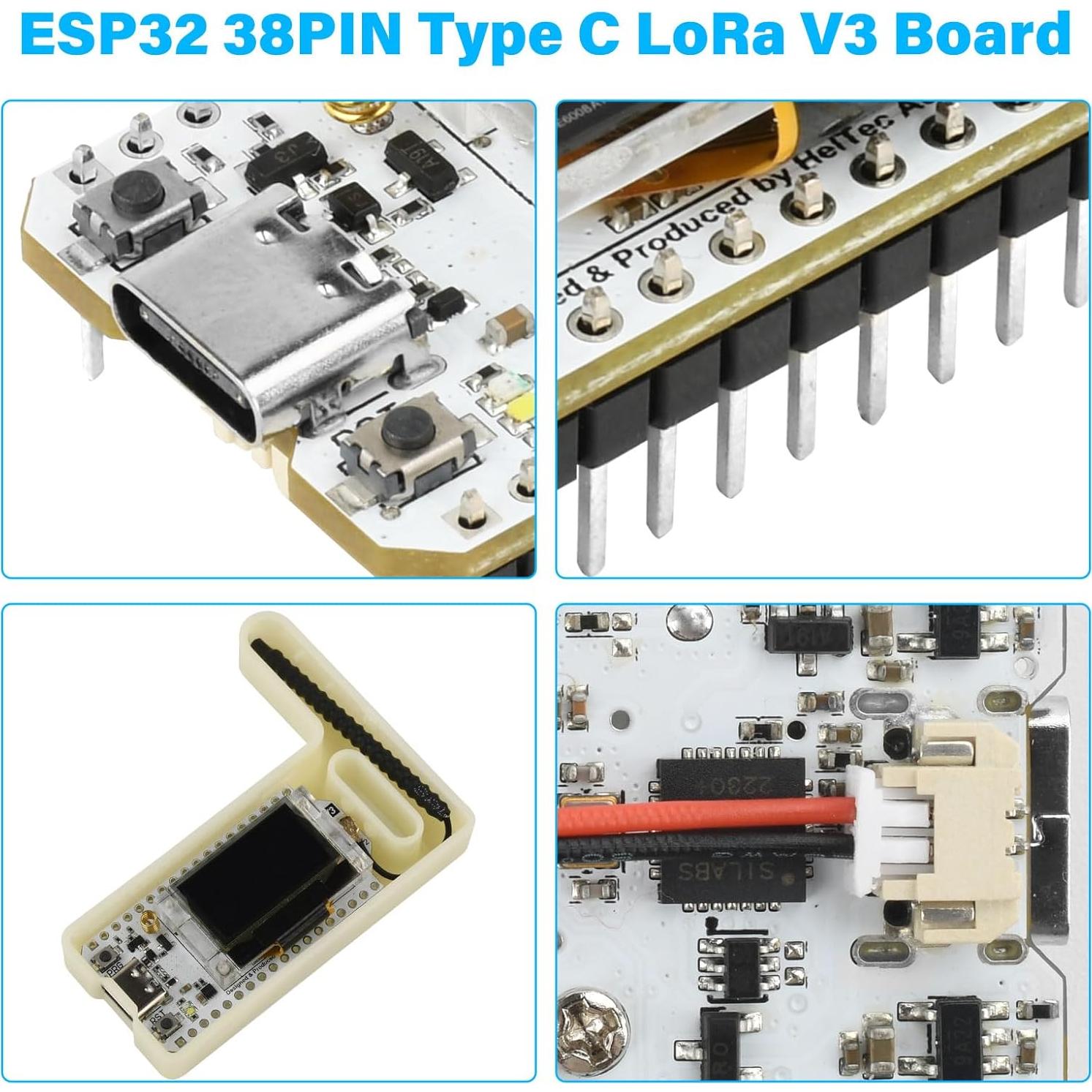 Módulo ESP32 LoRa Aideepen con Pantalla OLED 0.96"