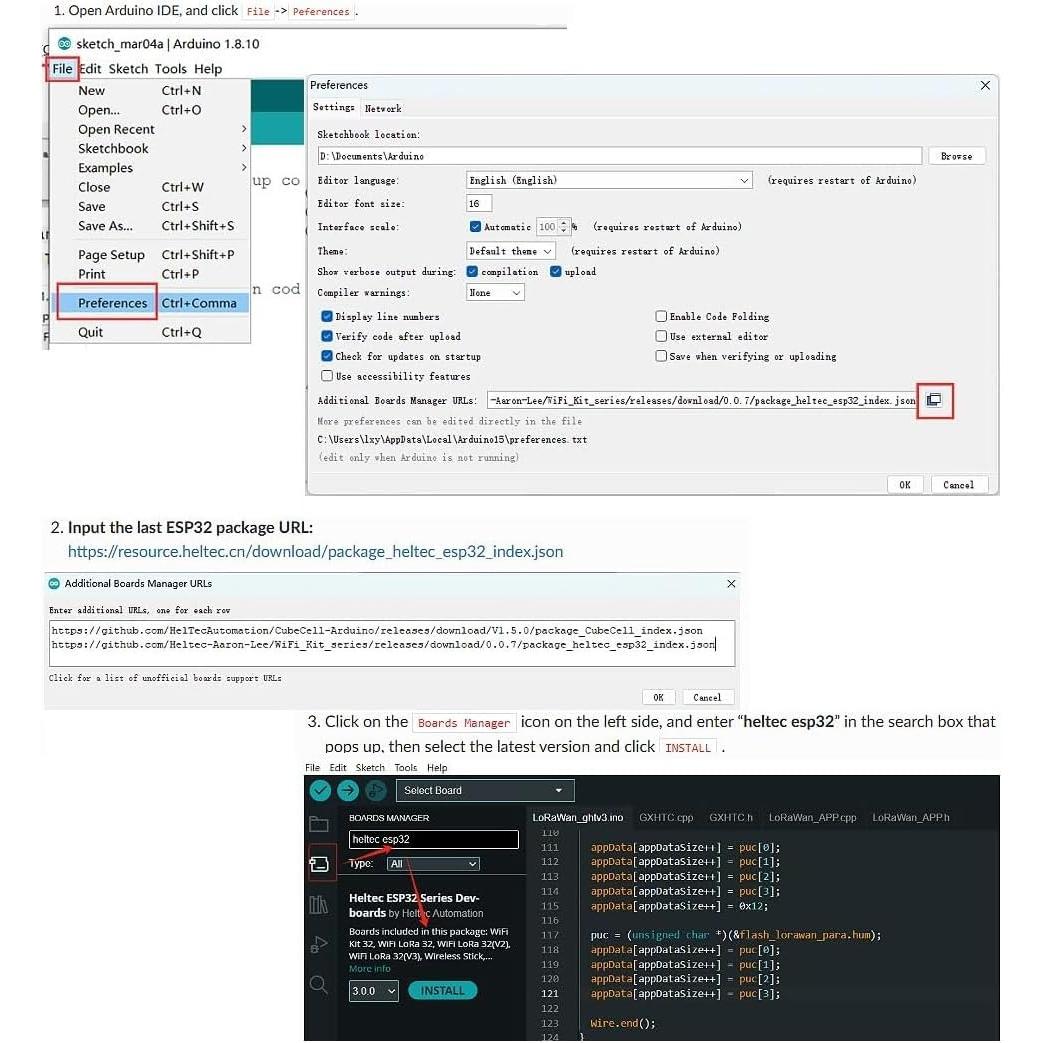 Módulo ESP32 LoRa Aideepen con Pantalla OLED 0.96"