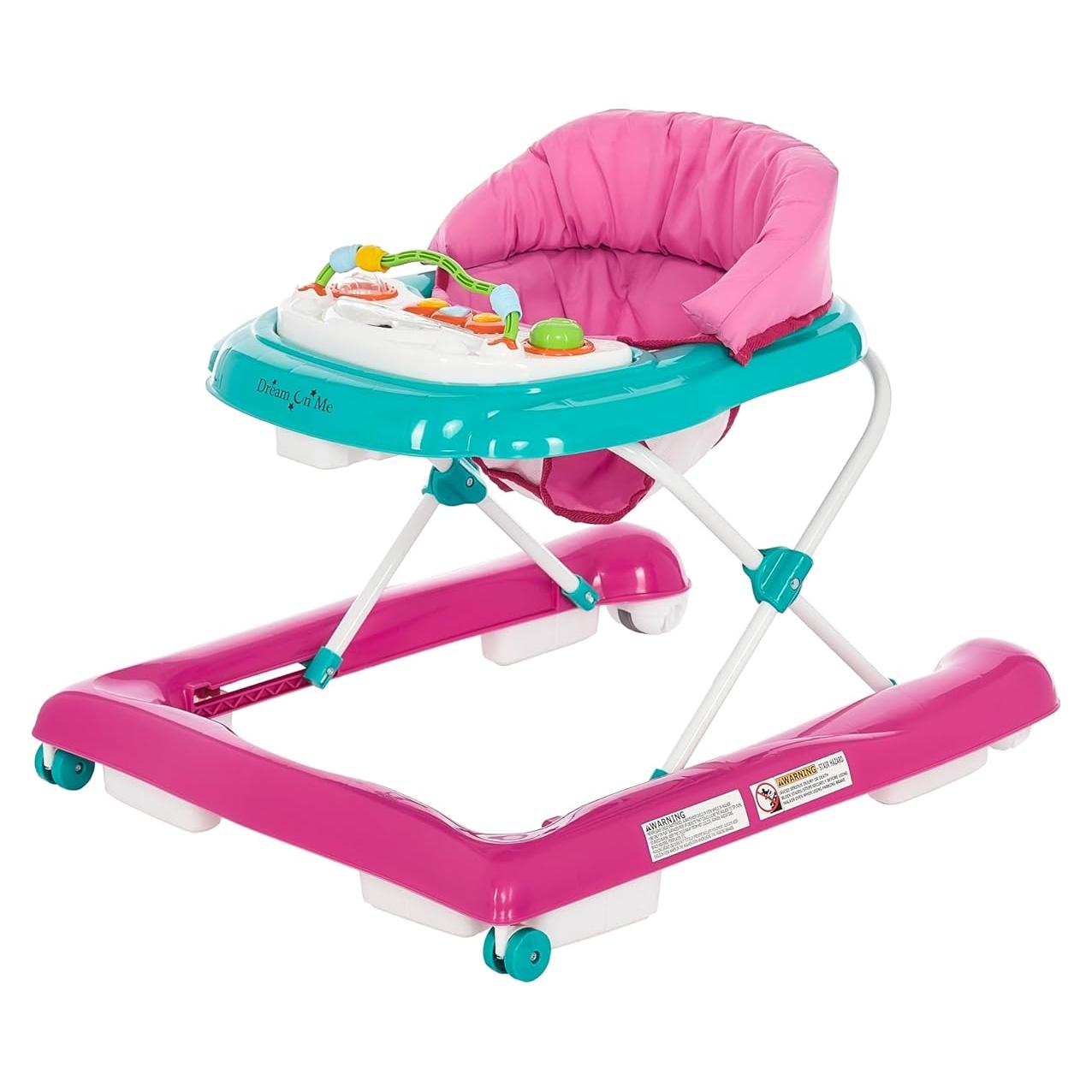 Andador 2-en-1 Dream On Me Ava Teal Pink Ajustable