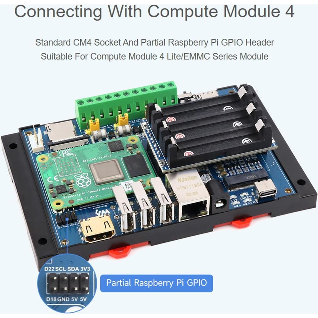 Módulo de Expansión Industrial Waveshare para Raspberry Pi 4G/5G