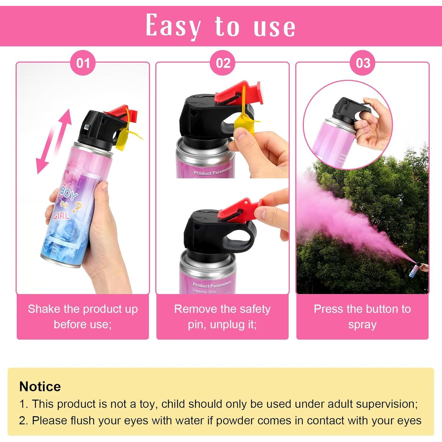 Extintor Revelación de Género QIYVLOS Rosa 0.11 kg