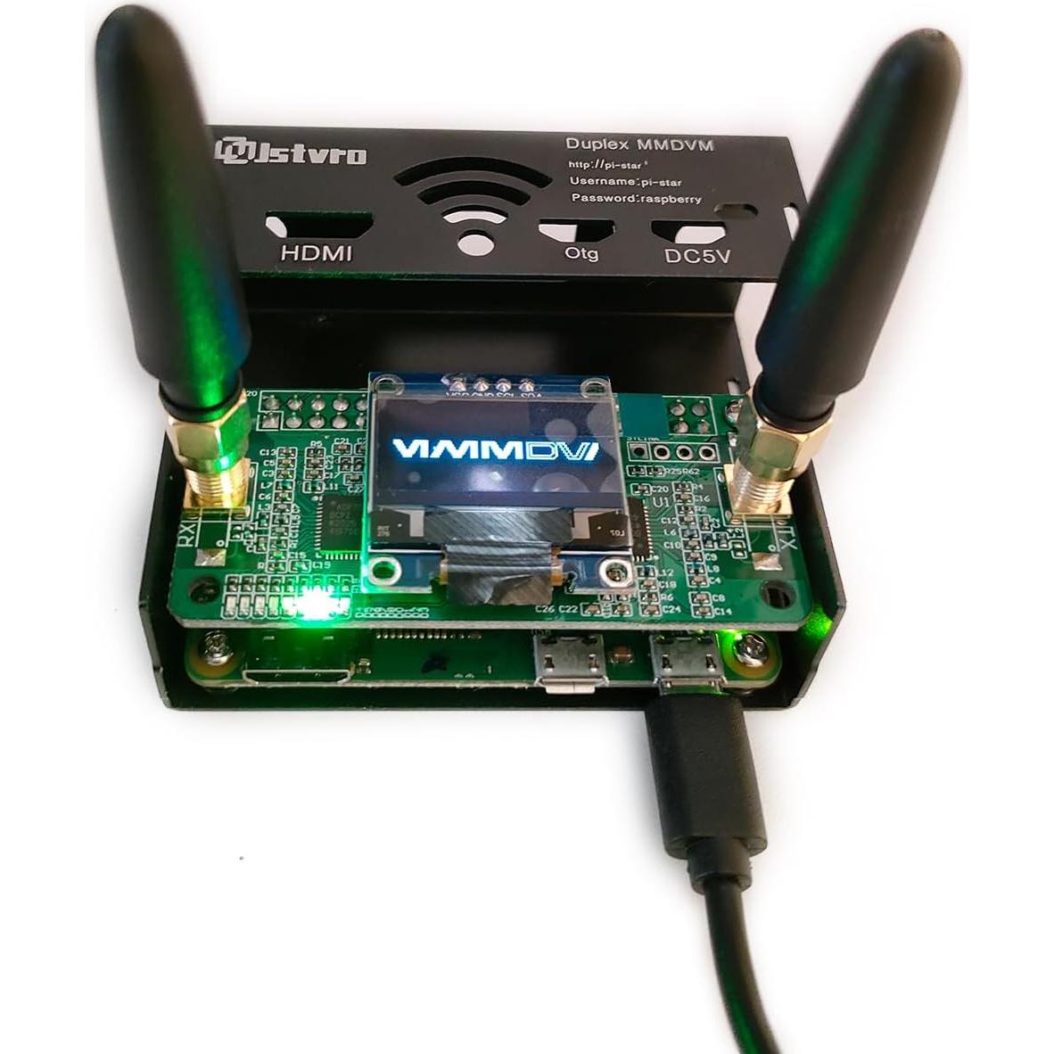 Upgraded MMDVM Duplex Hotspot Radio WiFi Digital Voice Modem Work UHF VHF Dual Band Support DMR Dstar YSF P25 Fusion Raspberry Pi Zero W Two Colors OLED