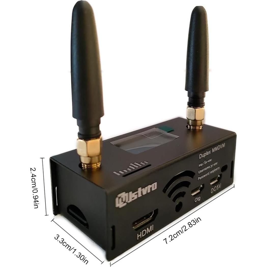 Upgraded MMDVM Duplex Hotspot Radio WiFi Digital Voice Modem Work UHF VHF Dual Band Support DMR Dstar YSF P25 Fusion Raspberry Pi Zero W Two Colors OLED