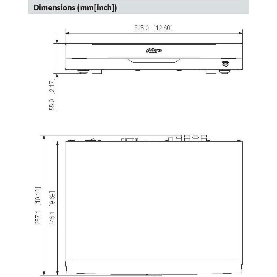 DVR eSecure Pentabrid XVR5108H-I3 8CH 5-en-1 AI 1U 6MP
