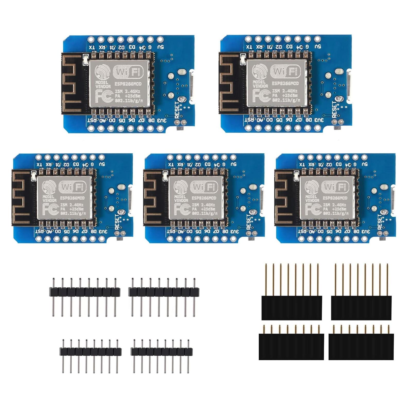 5 Piezas Módulo NodeMCU D1 Mini WeMos ESP8266 4MB