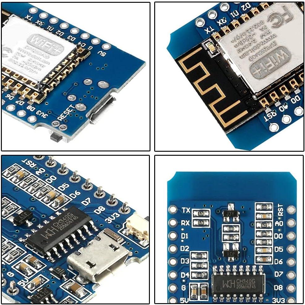 5 Piezas Módulo NodeMCU D1 Mini WeMos ESP8266 4MB