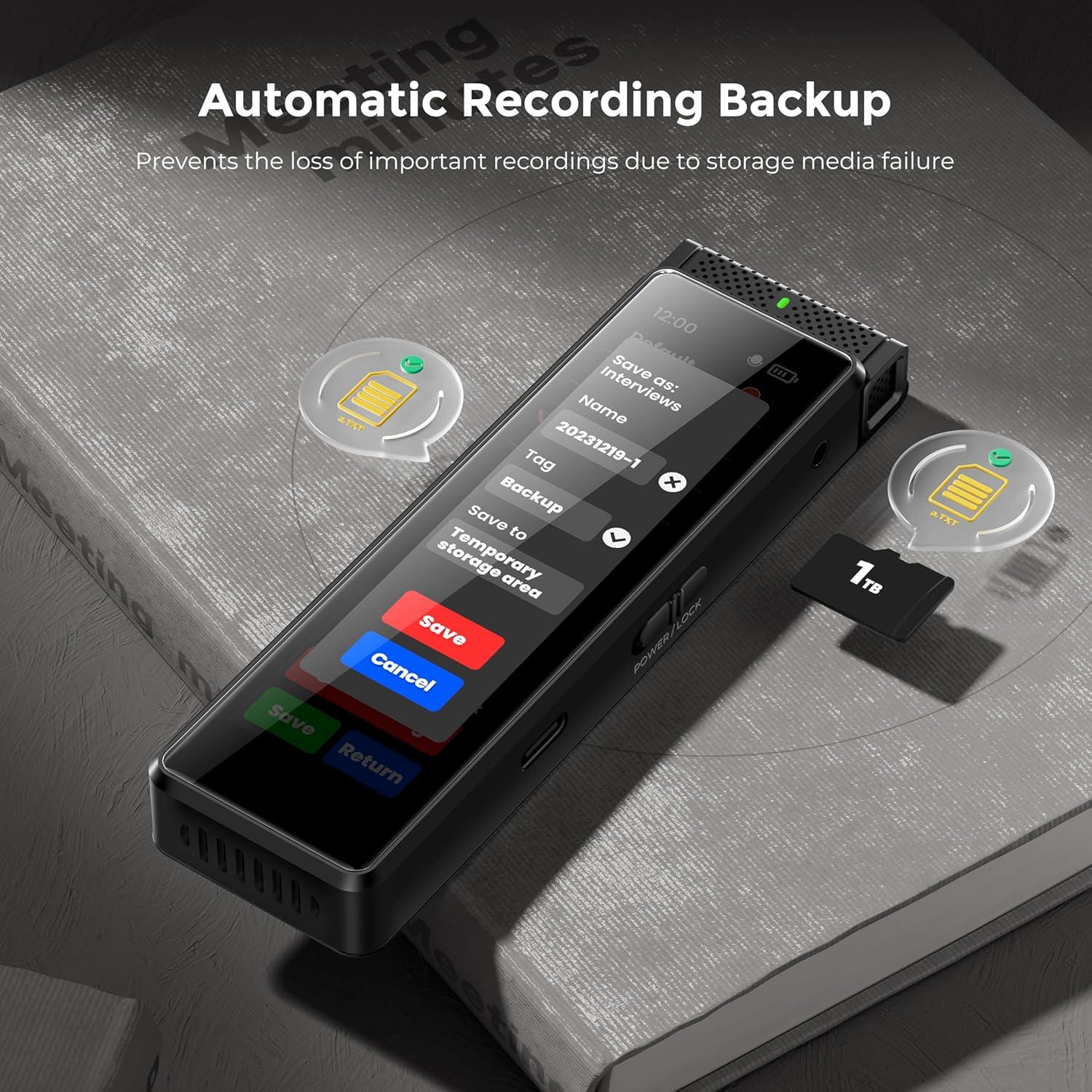 Grabadora de Voz Digital Innioasis R1 136GB Bluetooth