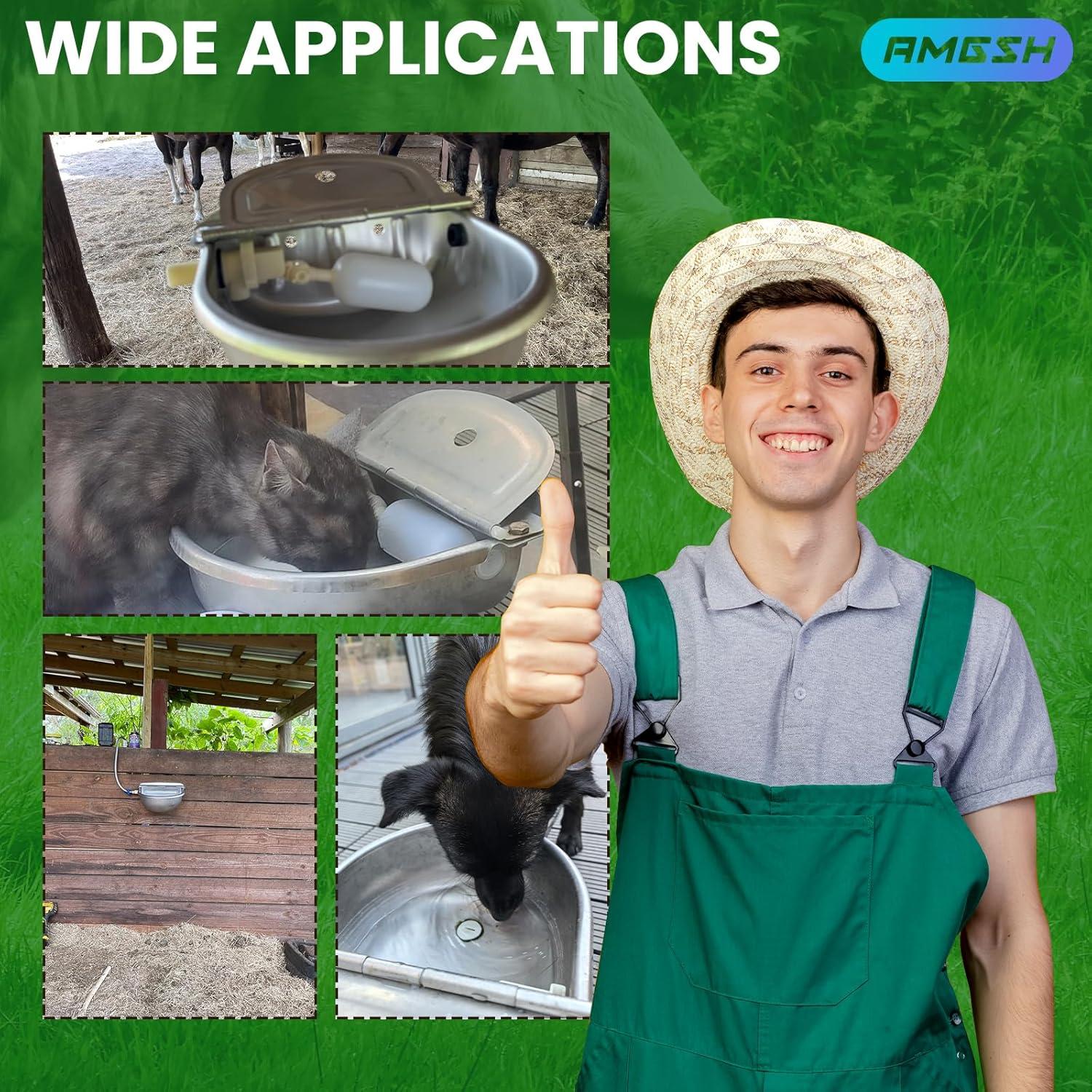 Dispensador Automático de Agua AMGSH 29x26.7cm para Ganado