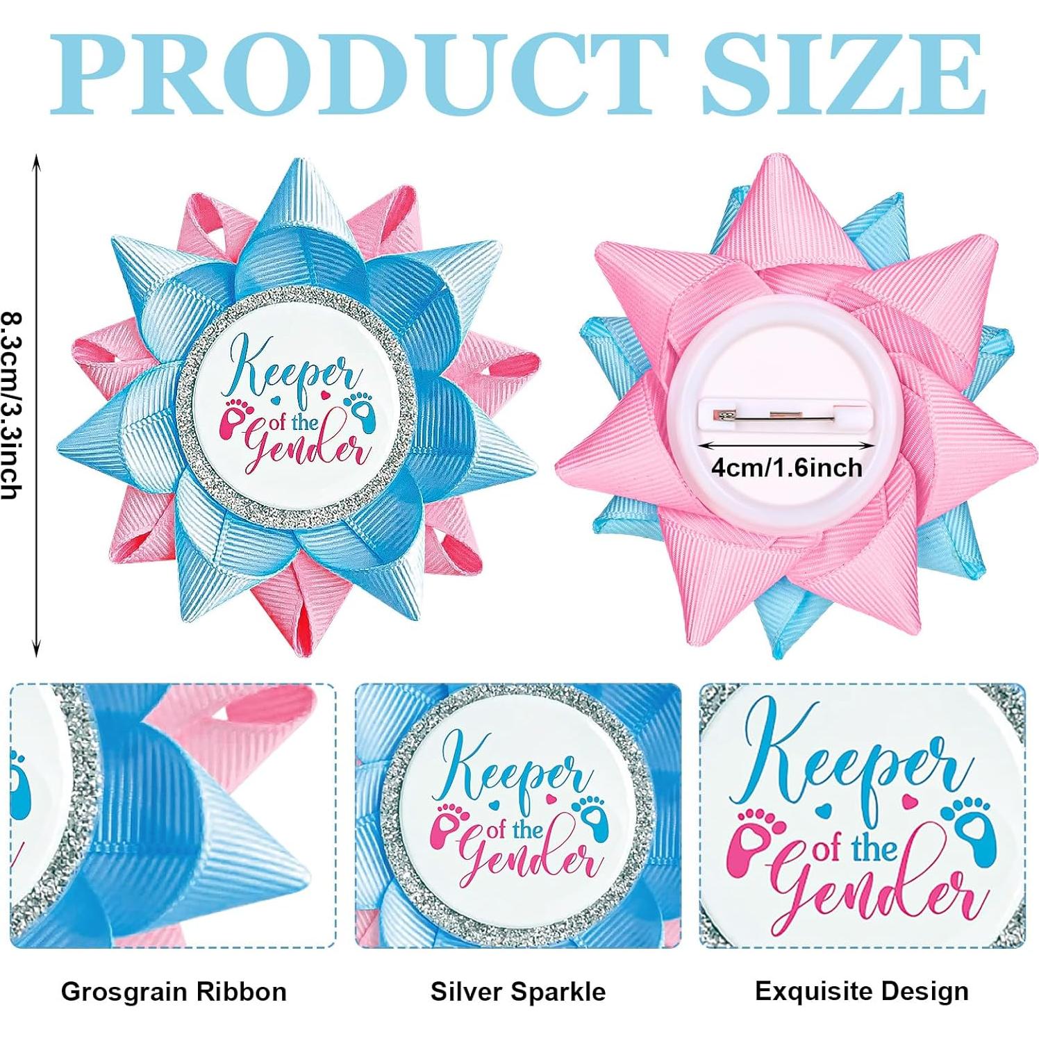 Pin de Revelación de Género Ecation 2 Piezas Rosa y Azul