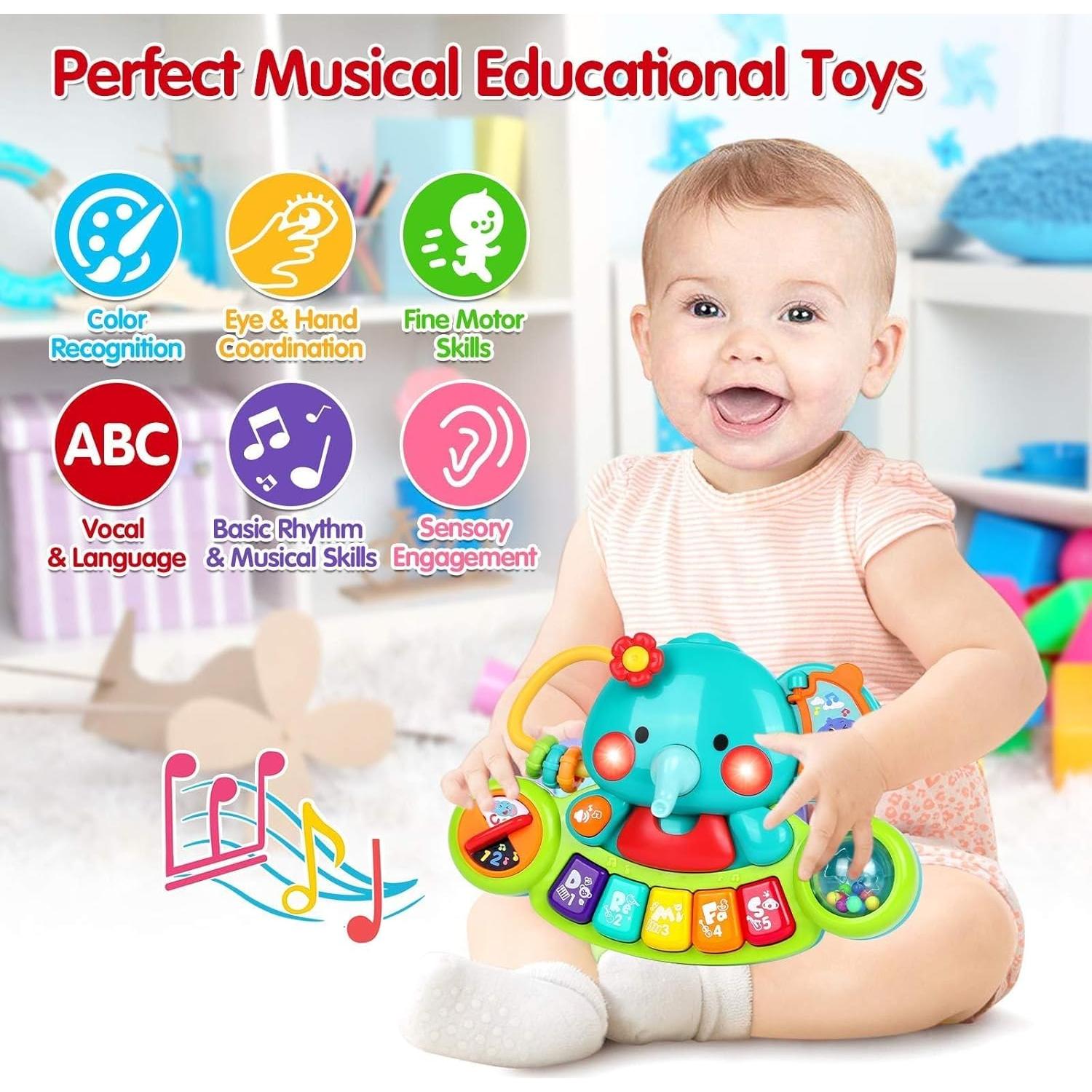 Juguete de Piano Elefante WITALENT para Bebés 6-12 Meses