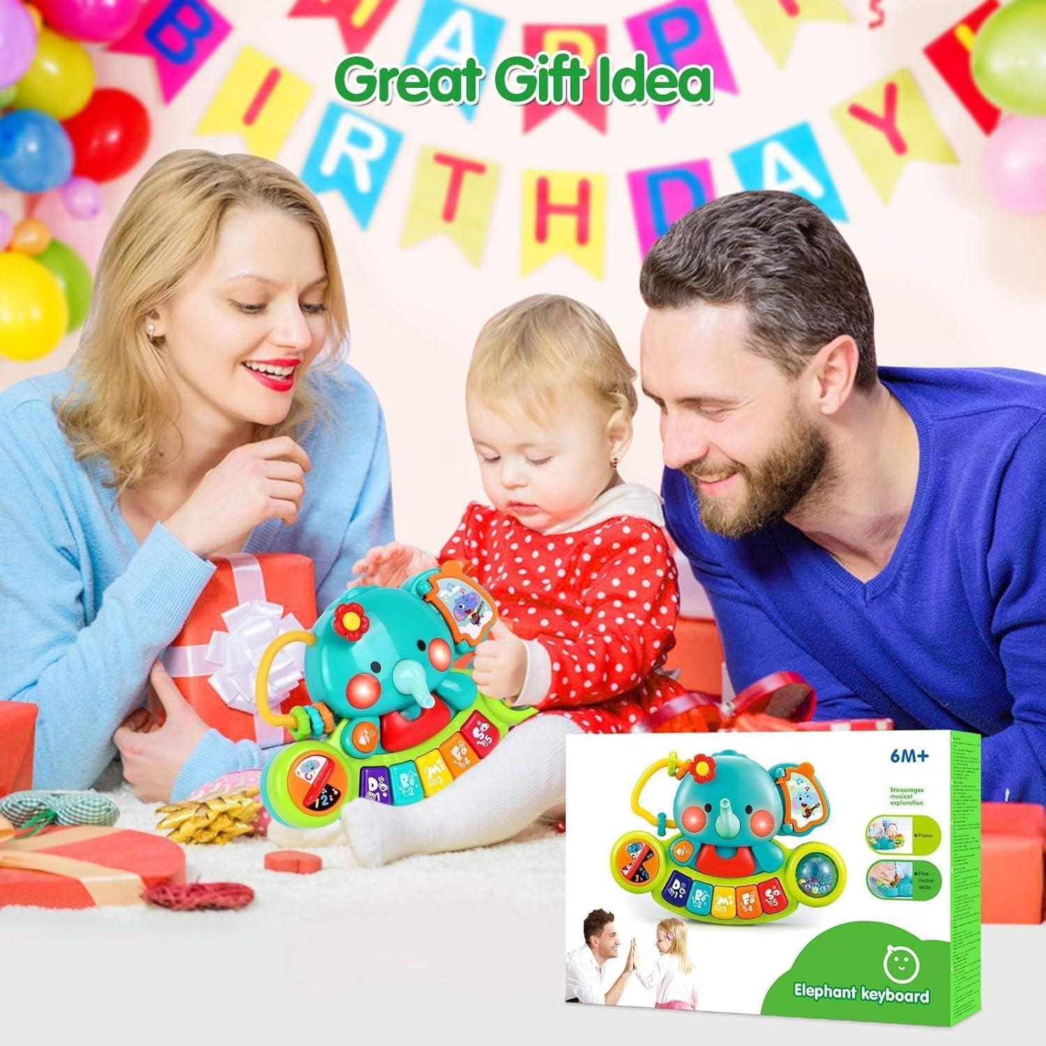 Juguete de Piano Elefante WITALENT para Bebés 6-12 Meses
