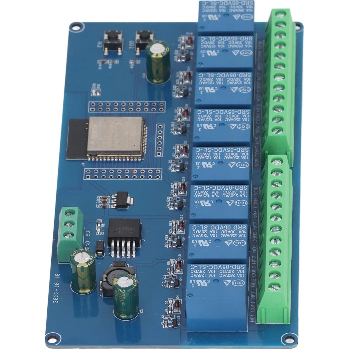 Módulo Relé Inteligente 8 Canales ESP32 WALFRONT 250V AC