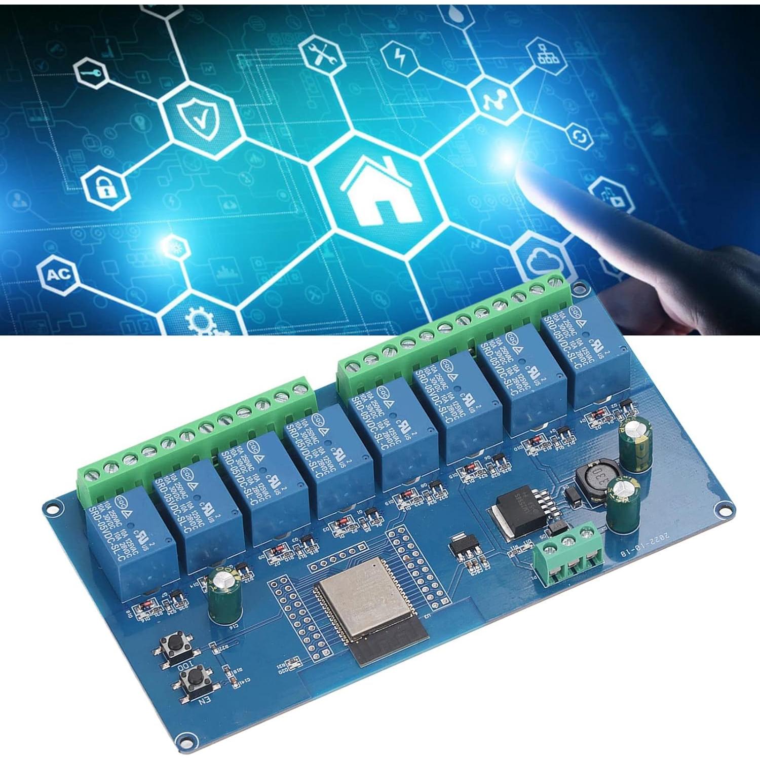 Módulo Relé Inteligente 8 Canales ESP32 WALFRONT 250V AC