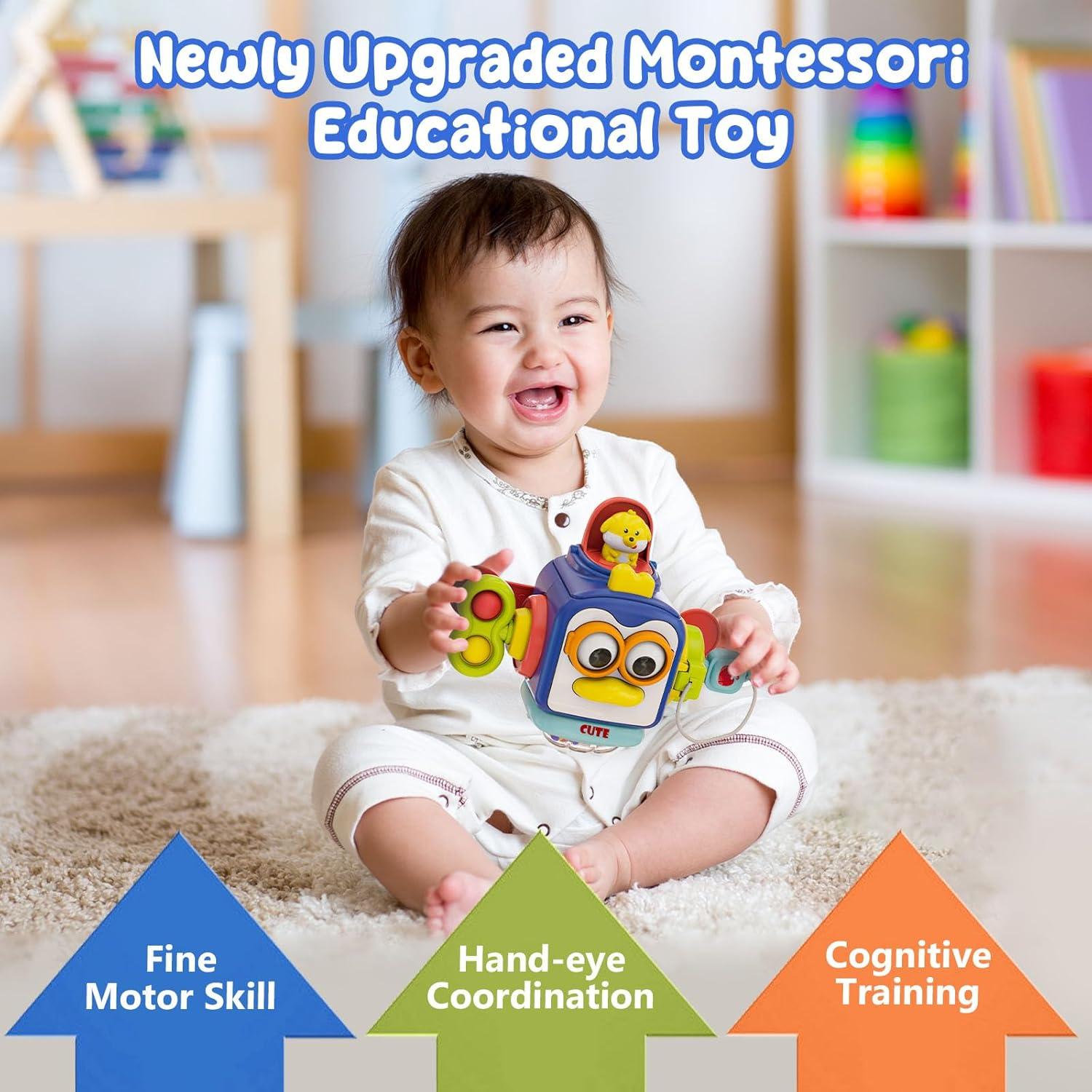 Cubo Ocupado Montessori OSIMILY para Bebés 12-36 Meses