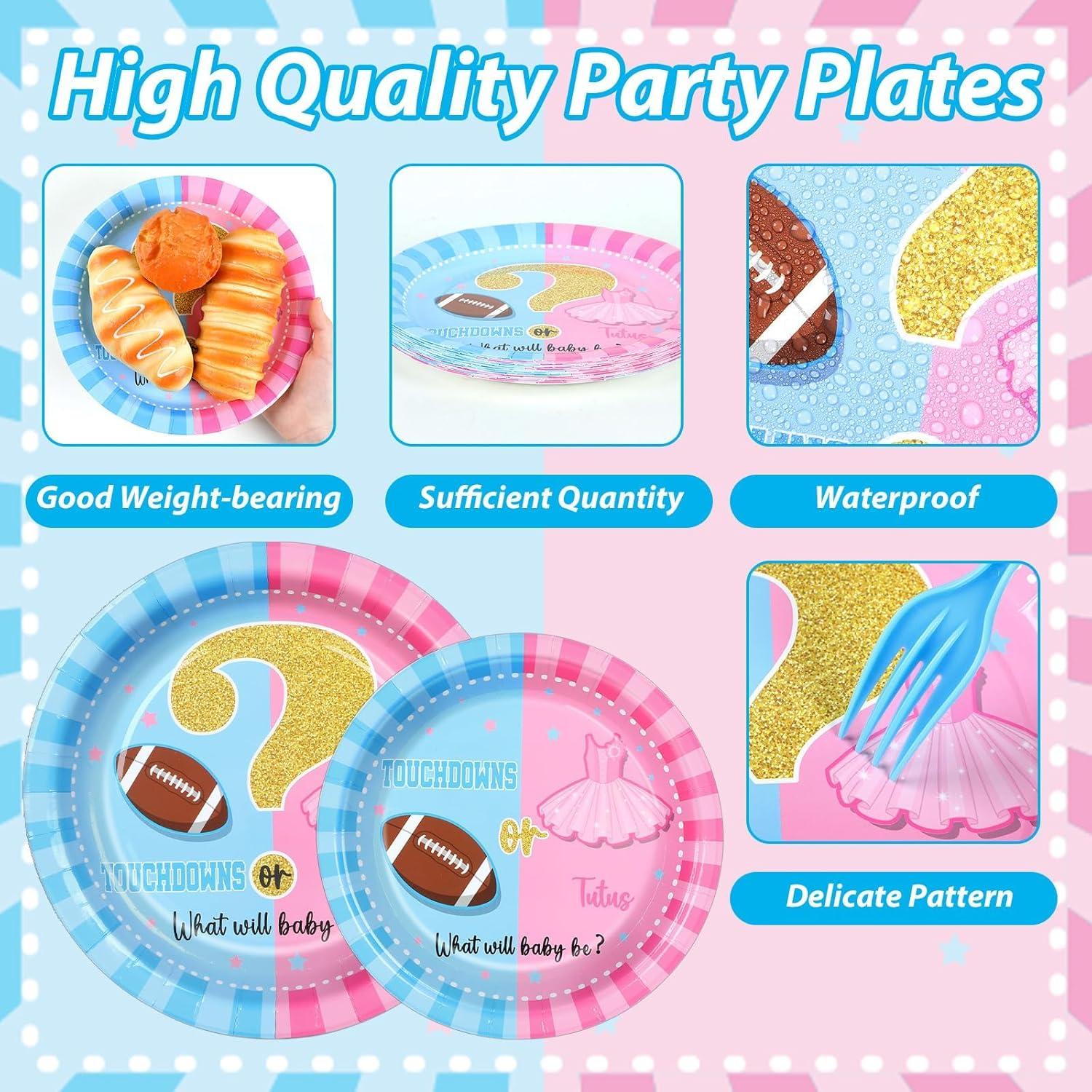 Suministros Fiesta Revelación de Género OBUSATT 96 Piezas