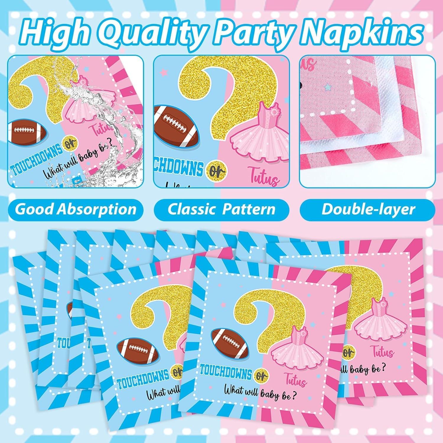 Suministros Fiesta Revelación de Género OBUSATT 96 Piezas