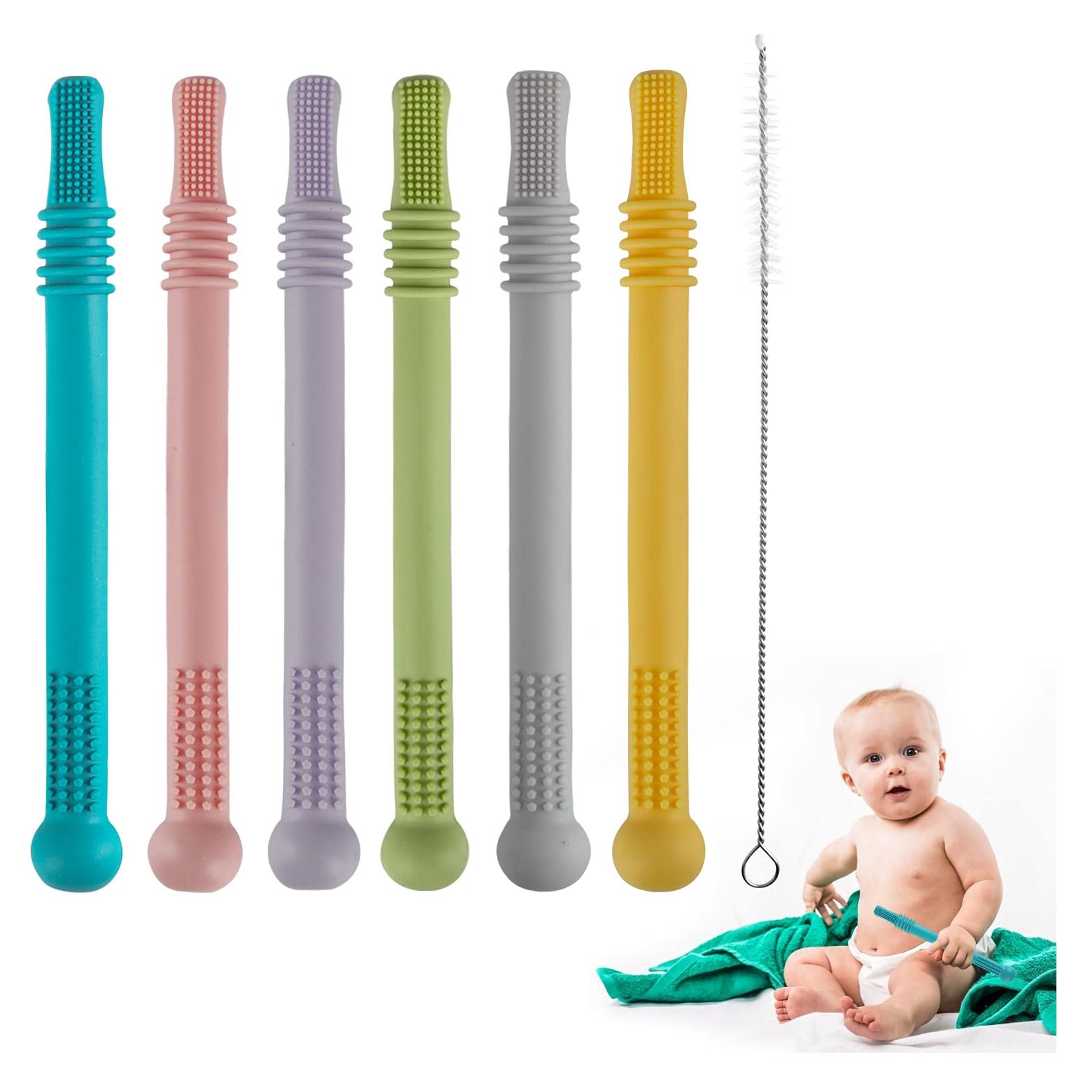 Tubo de Mordedor Hueco Fu Store 6 Paquete Silicona BPA Libre