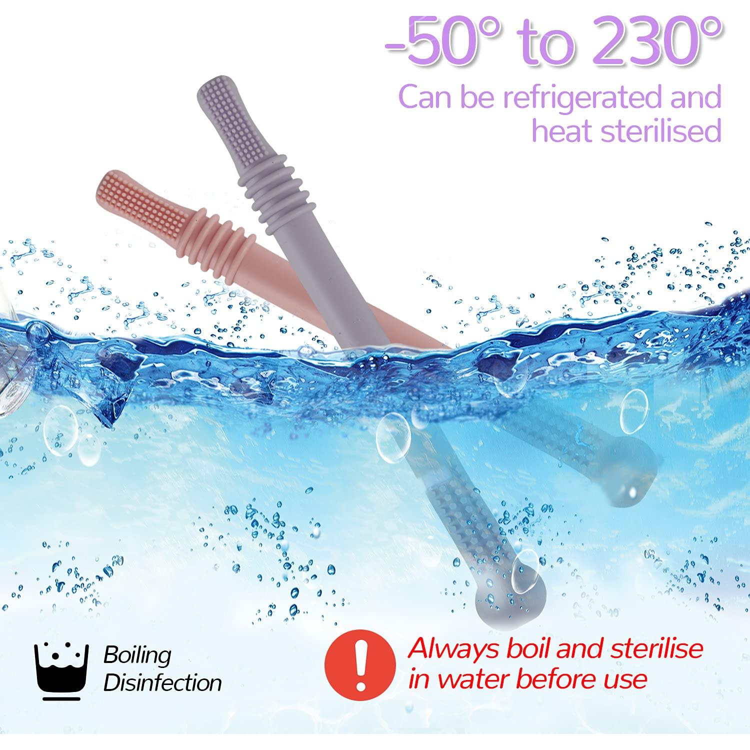 Tubo de Mordedor Hueco Fu Store 6 Paquete Silicona BPA Libre