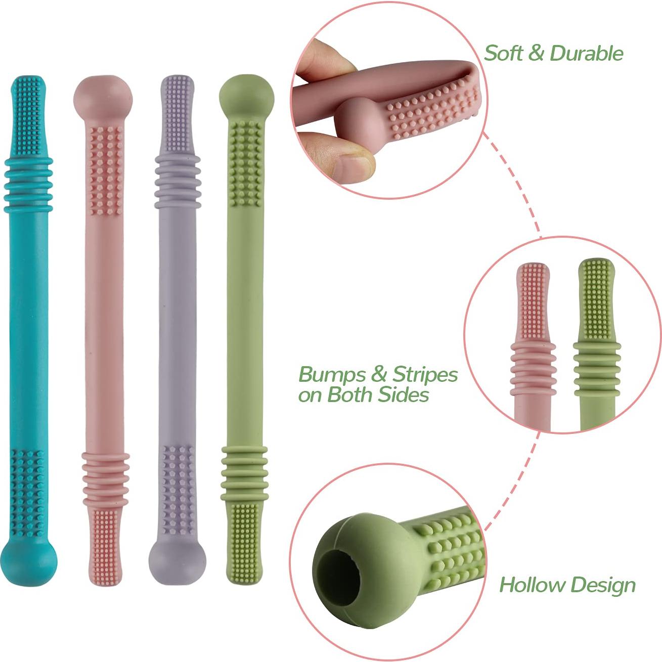 Tubo de Mordedor Hueco Fu Store 6 Paquete Silicona BPA Libre