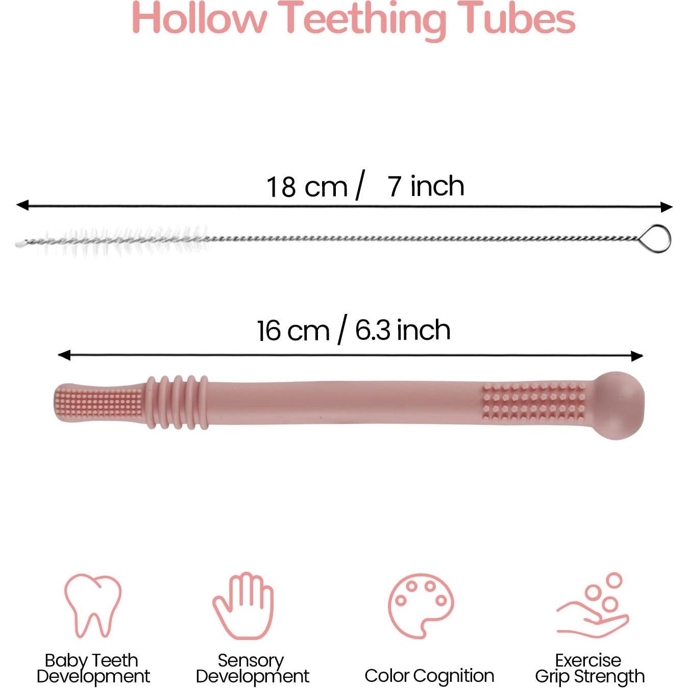 Tubo de Mordedor Hueco Fu Store 6 Paquete Silicona BPA Libre