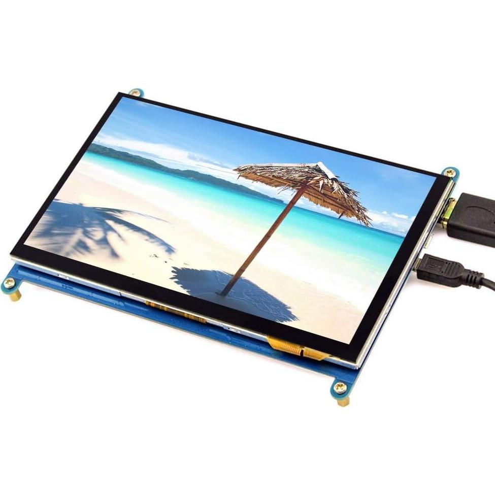 Monitor LCD TFT 7" Padarsey HDMI Táctil 1024x600 para Raspberry Pi