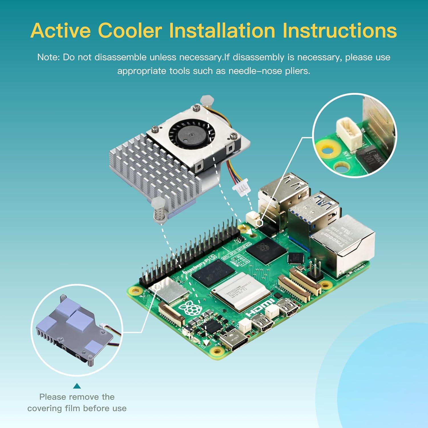 Kit Raspberry Pi 5 iRasptek 16GB RAM + Fuente 27W + Enfriador