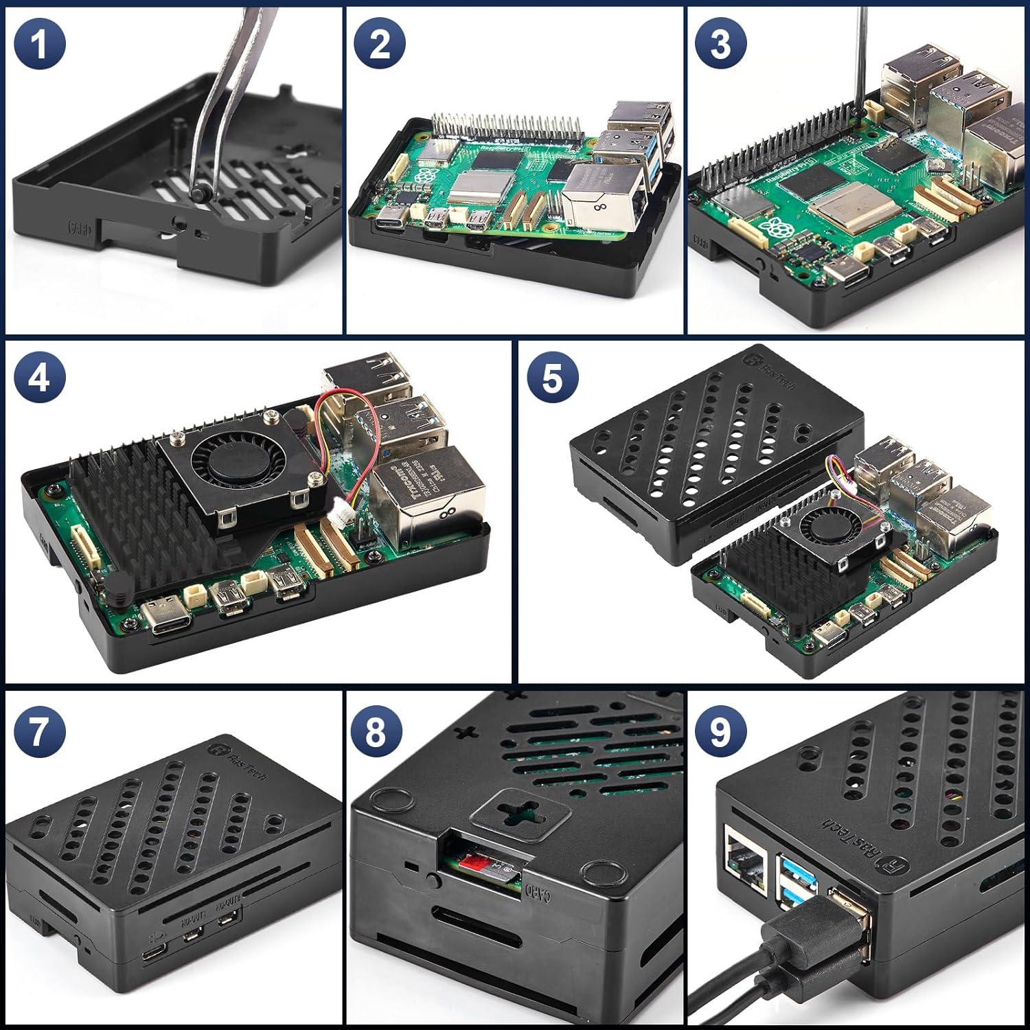 Kit Vemico Raspberry Pi 5 8GB RAM con enfriador y fuente