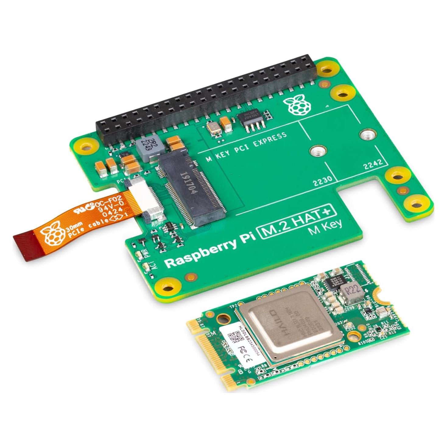 Kit de IA Raspberry Pi M.2 HAT+ con Módulo Hailo AI