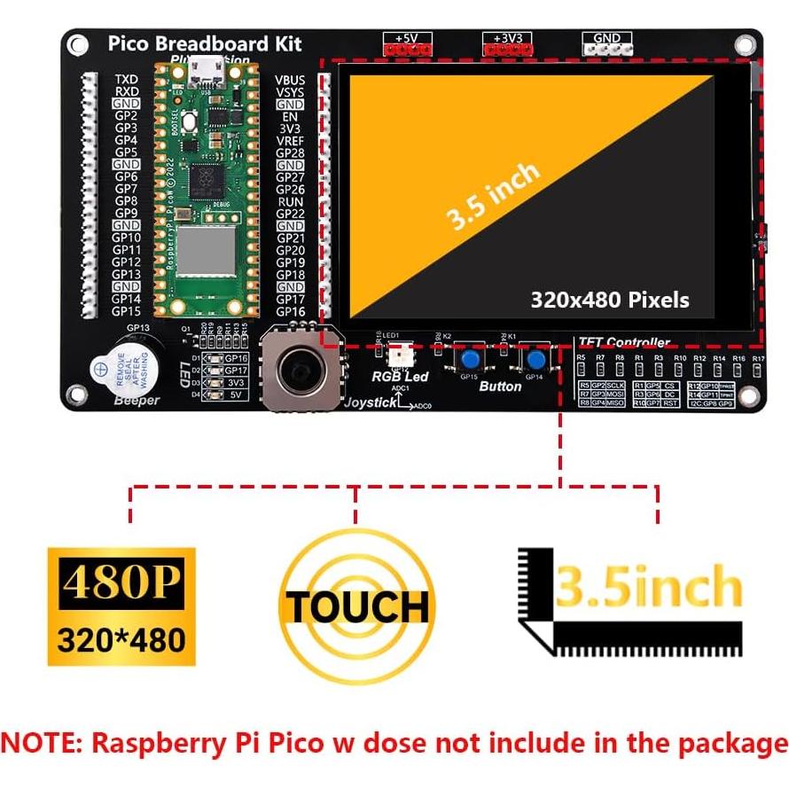 Módulo de Expansión GPIO GeeekPi con Pantalla 3.5"