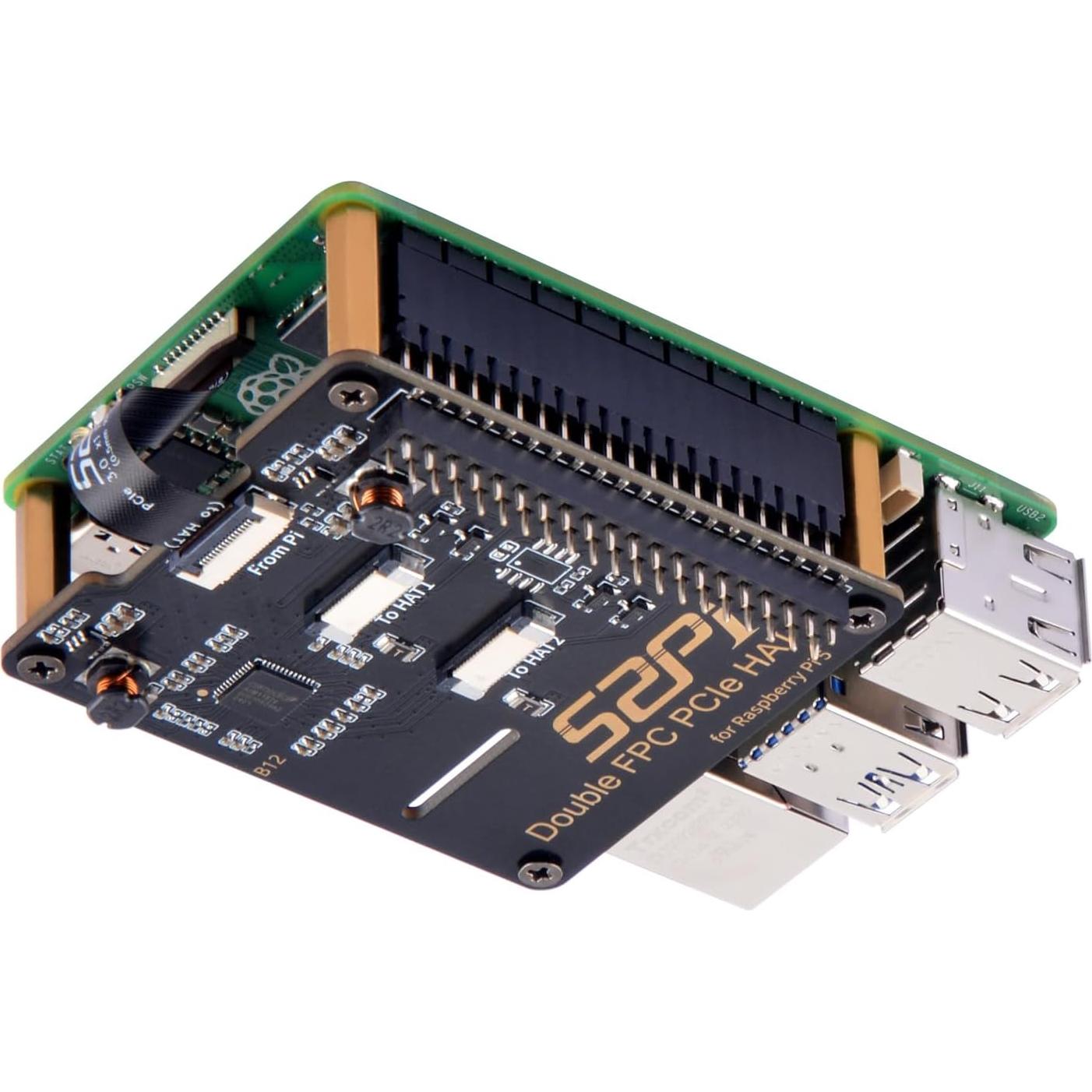 HAT GeeekPi B12 para Raspberry Pi 5 - Expansión Dual PCIe