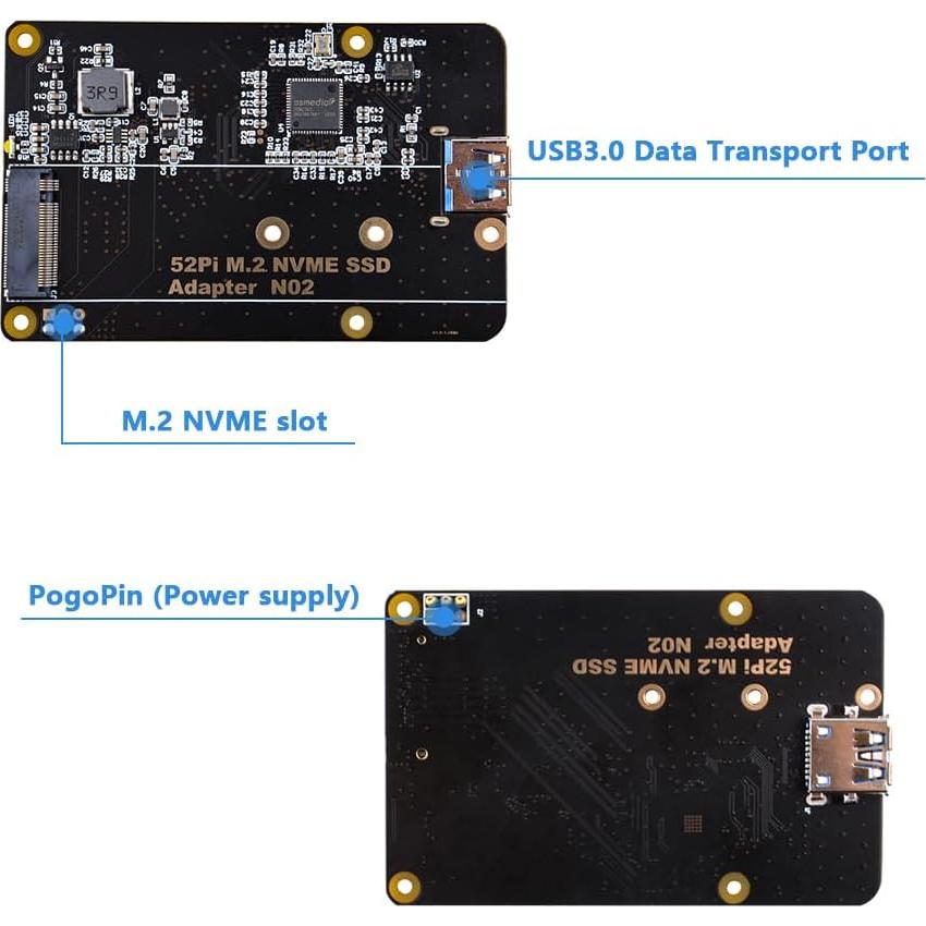 Placa Adaptadora SSD M.2 NVMe GeeekPi para Raspberry Pi 4
