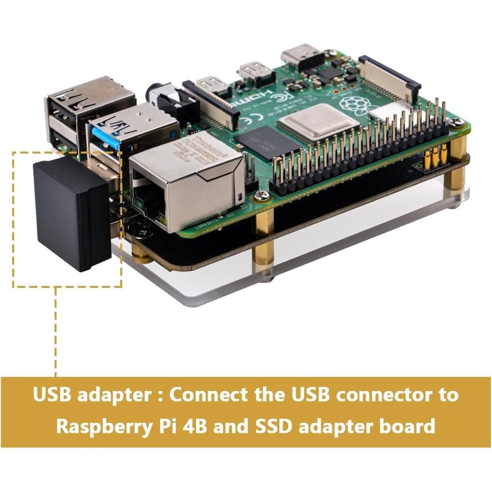 Placa Adaptadora SSD M.2 NVMe GeeekPi para Raspberry Pi 4