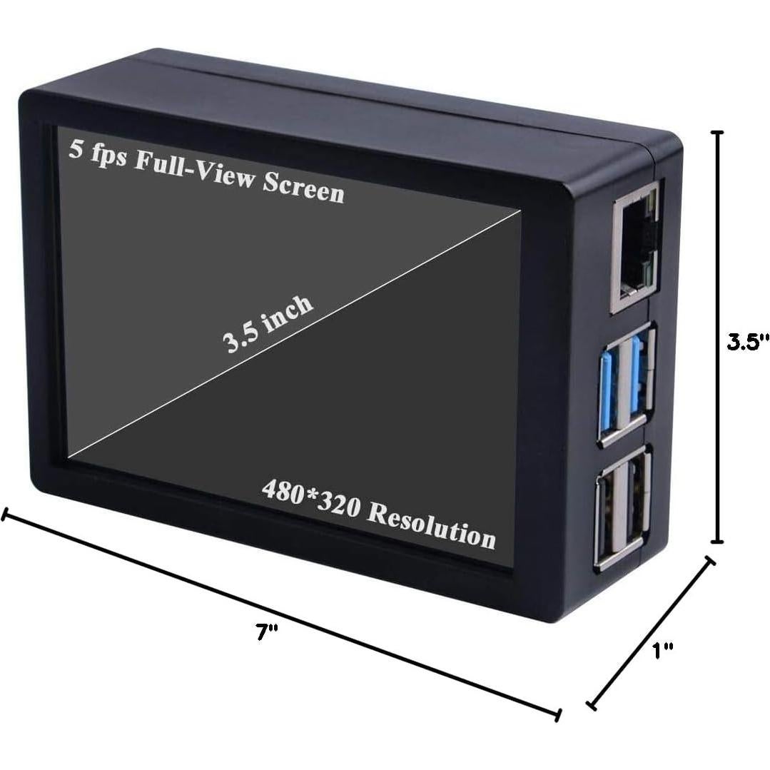 Pantalla Táctil 3.5" GeeekPi para Raspberry Pi 4B con Carcasa