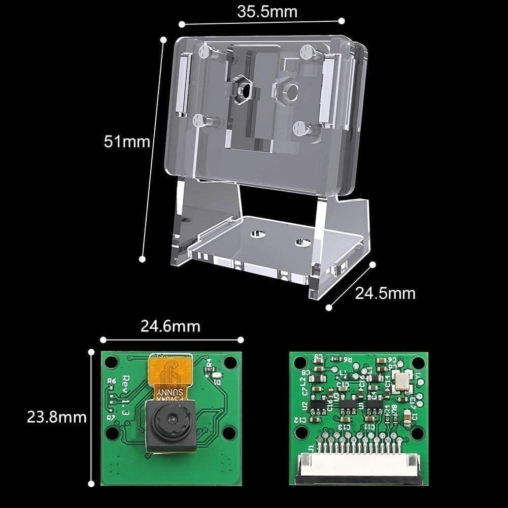 Módulo de Cámara Raspberry Pi 5MP 1080p con Soporte y Cables