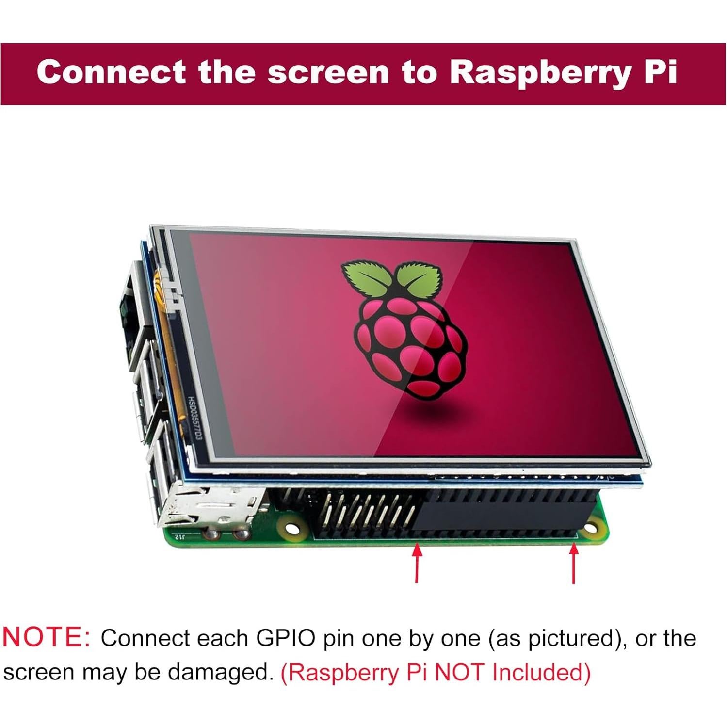 Pantalla Táctil TFT LCD 3.5" SuziePi 480x320 para Raspberry Pi