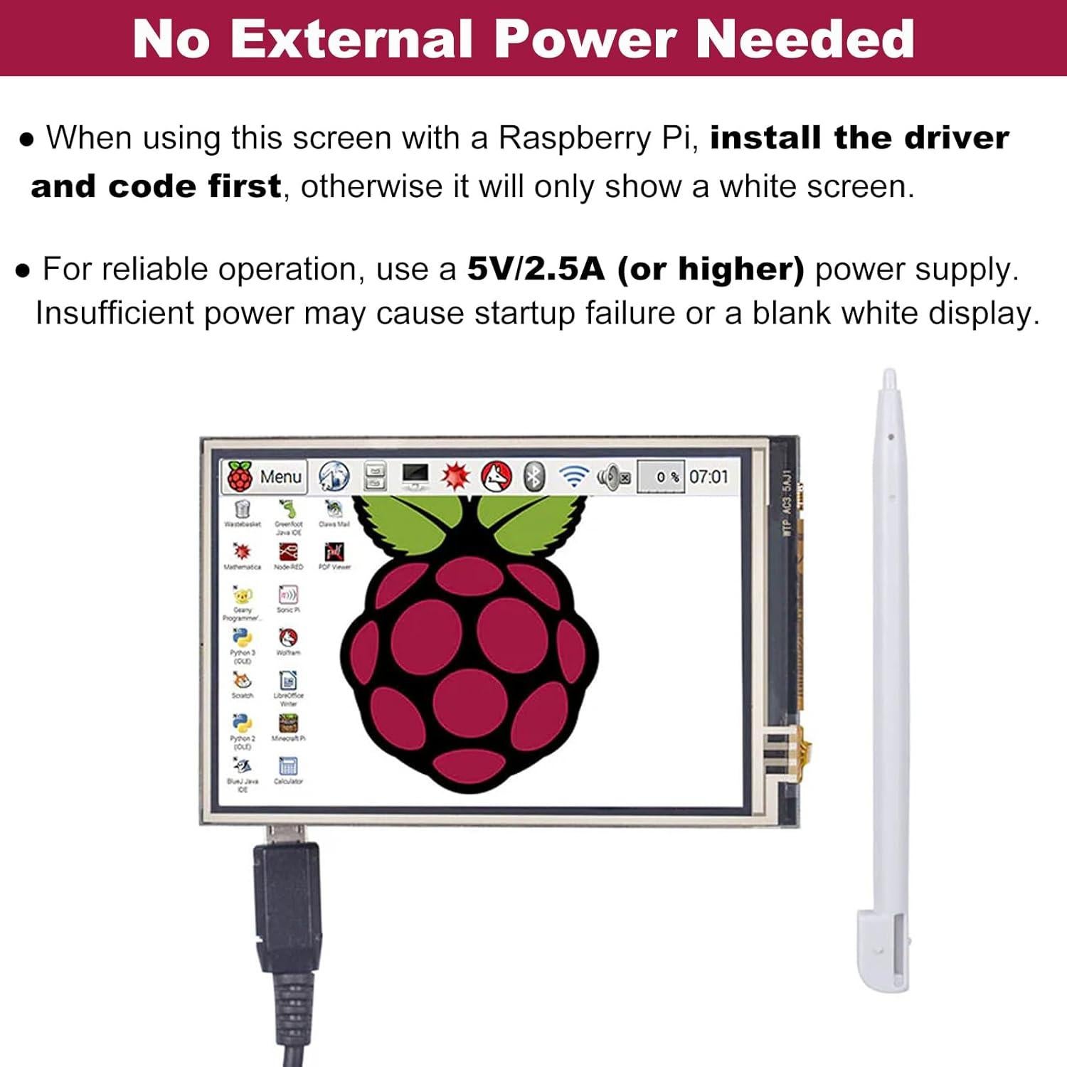 Pantalla Táctil TFT LCD 3.5" SuziePi 480x320 para Raspberry Pi