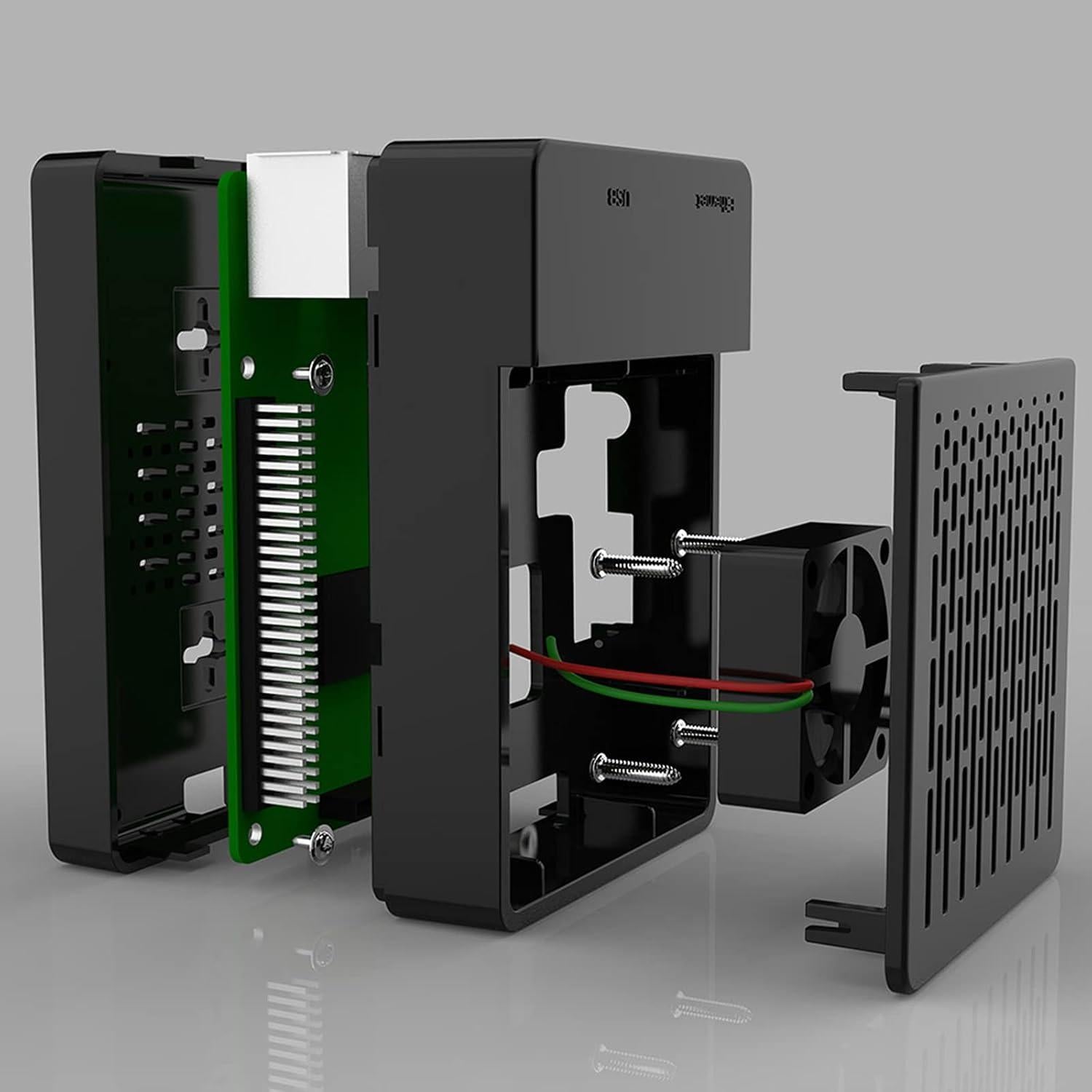 [5V 3A 15W] iUniker Raspberry Pi 3 Case, Power Supply With Switch for Pi 3 B+ (UL Listed)