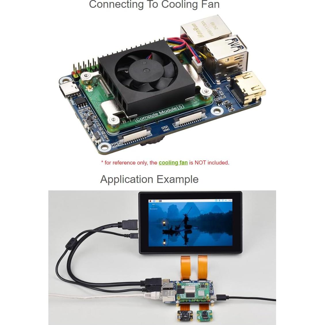 Mini Base Board Waveshare para Raspberry Pi CM5 - Compacta