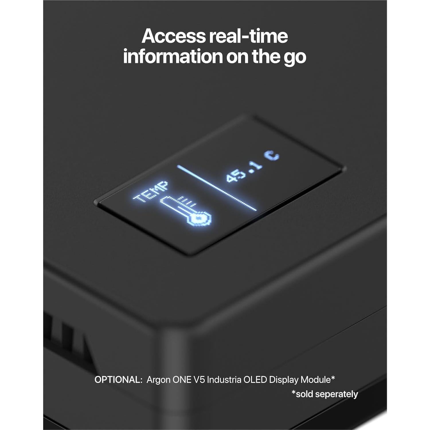 Caja Argon ONE V5 para Raspberry Pi 5 Aluminio Doble HDMI