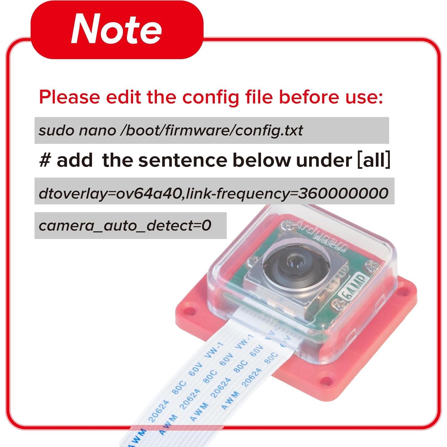 Cámara Arducam OwlSight 64MP para Raspberry Pi 4B/5, Enfoque Automático