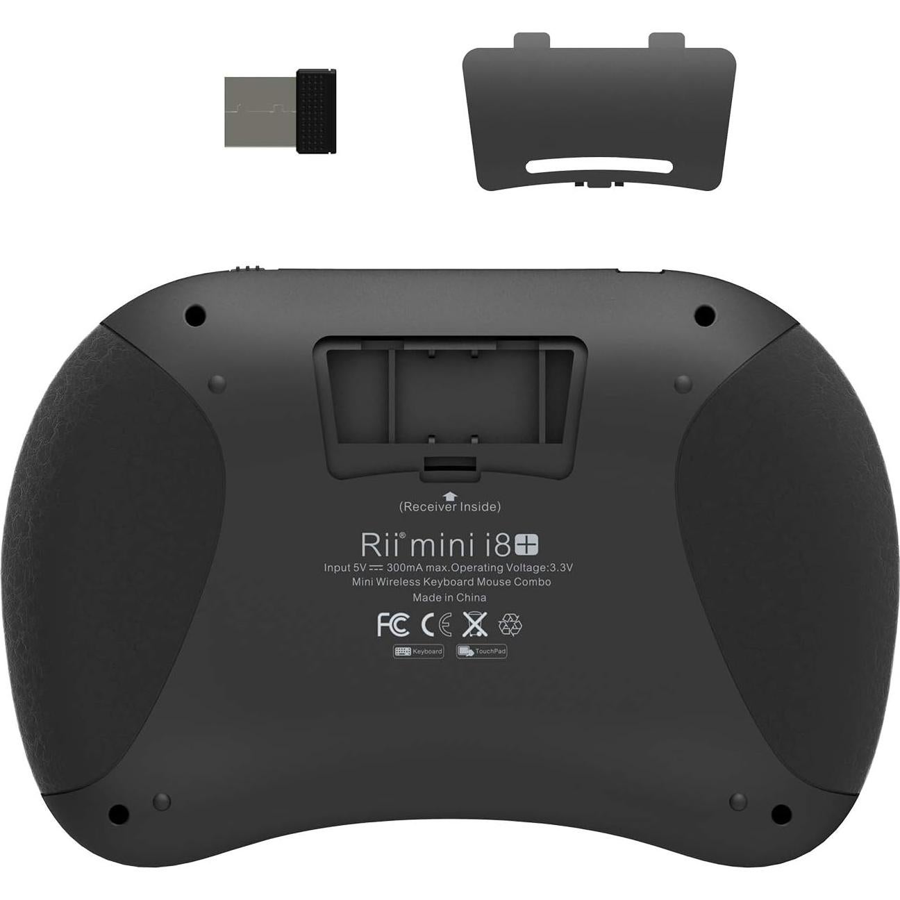 Teclado Inalámbrico Rii Mini 2.4GHz QWERTY con Touchpad LED