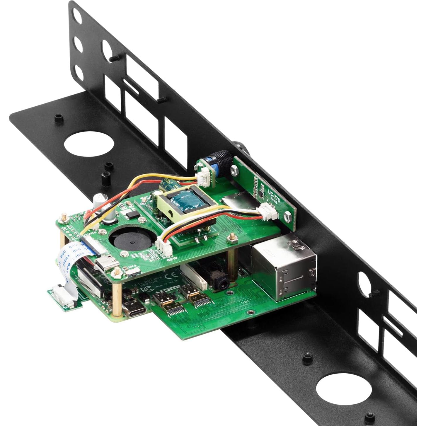 Estante Rack 1U UCTRONICS PoE HAT para Raspberry Pi 4